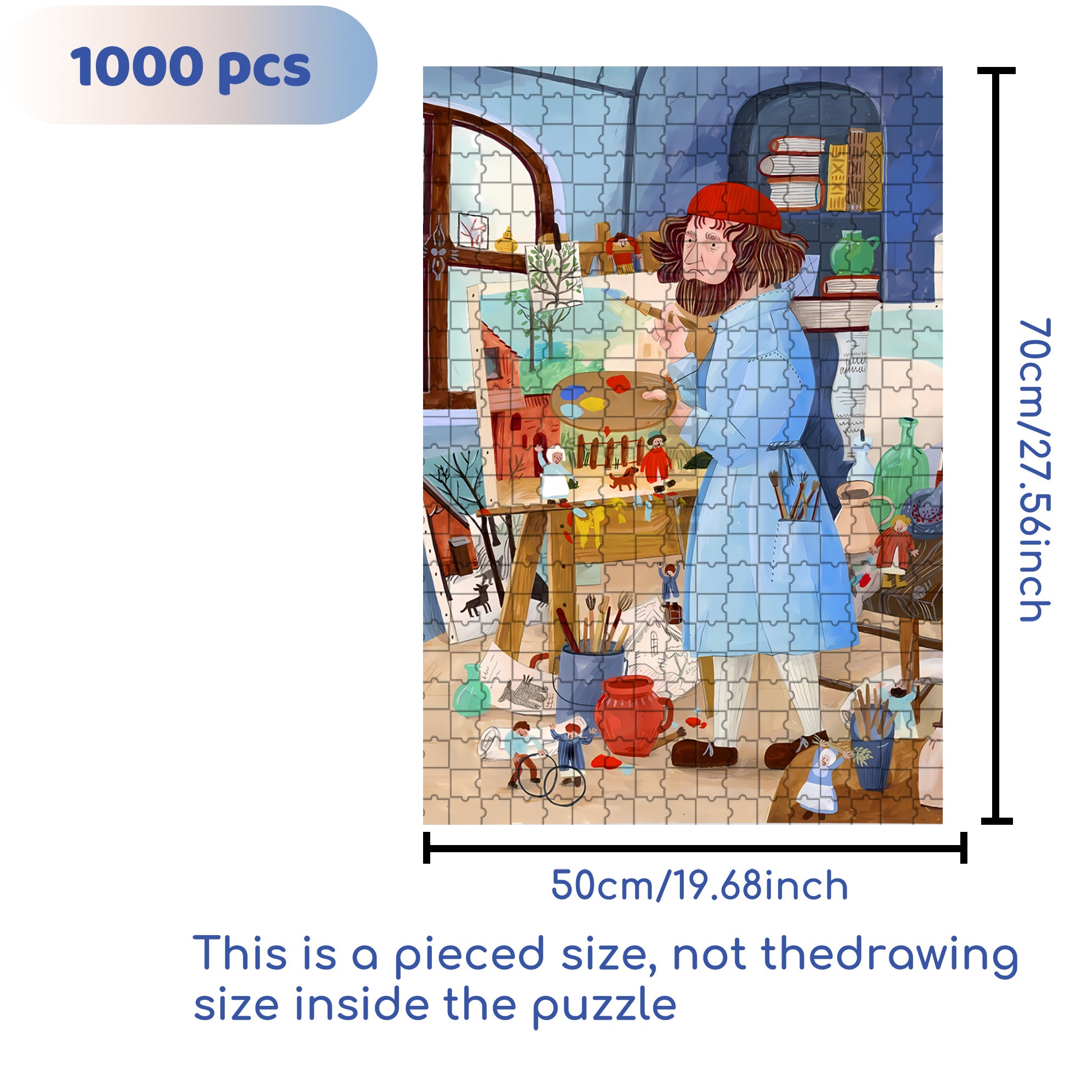 Unsatisfactory 500pcs/1000pcs Jigsaw Puzzle, Scratch-Resistant, Interactive Family Game & Brain-Boosting DIY Decor, Perfect for Halloween, Christmas & New Year Gifts, Family Puzzle Game