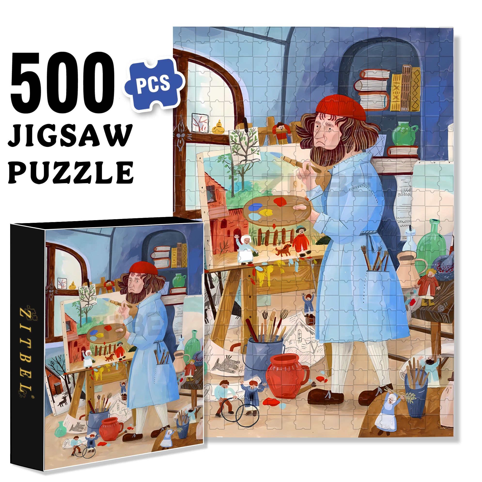 Unsatisfactory 500pcs/1000pcs Jigsaw Puzzle, Scratch-Resistant, Interactive Family Game & Brain-Boosting DIY Decor, Perfect for Halloween, Christmas & New Year Gifts, Family Puzzle Game