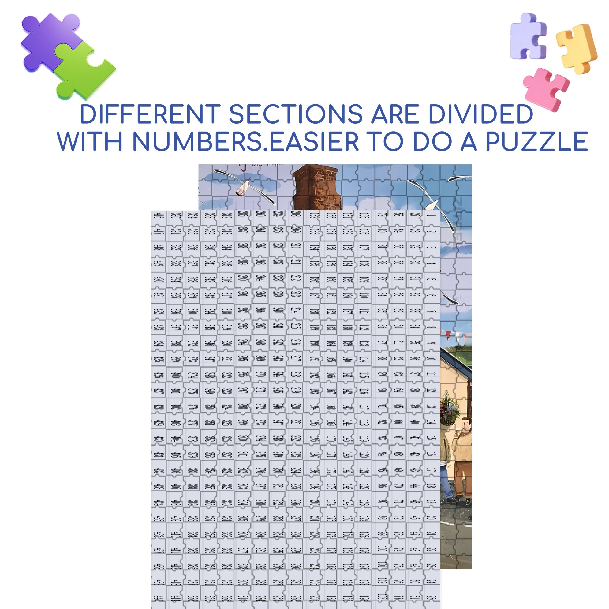 White Hart Inn 500pcs/1000pcs Jigsaw Puzzle, Scratch-Resistant, Interactive Family Game & Brain-Boosting DIY Decor, Perfect for Halloween, Christmas & New Year Gifts, Family Puzzle Game