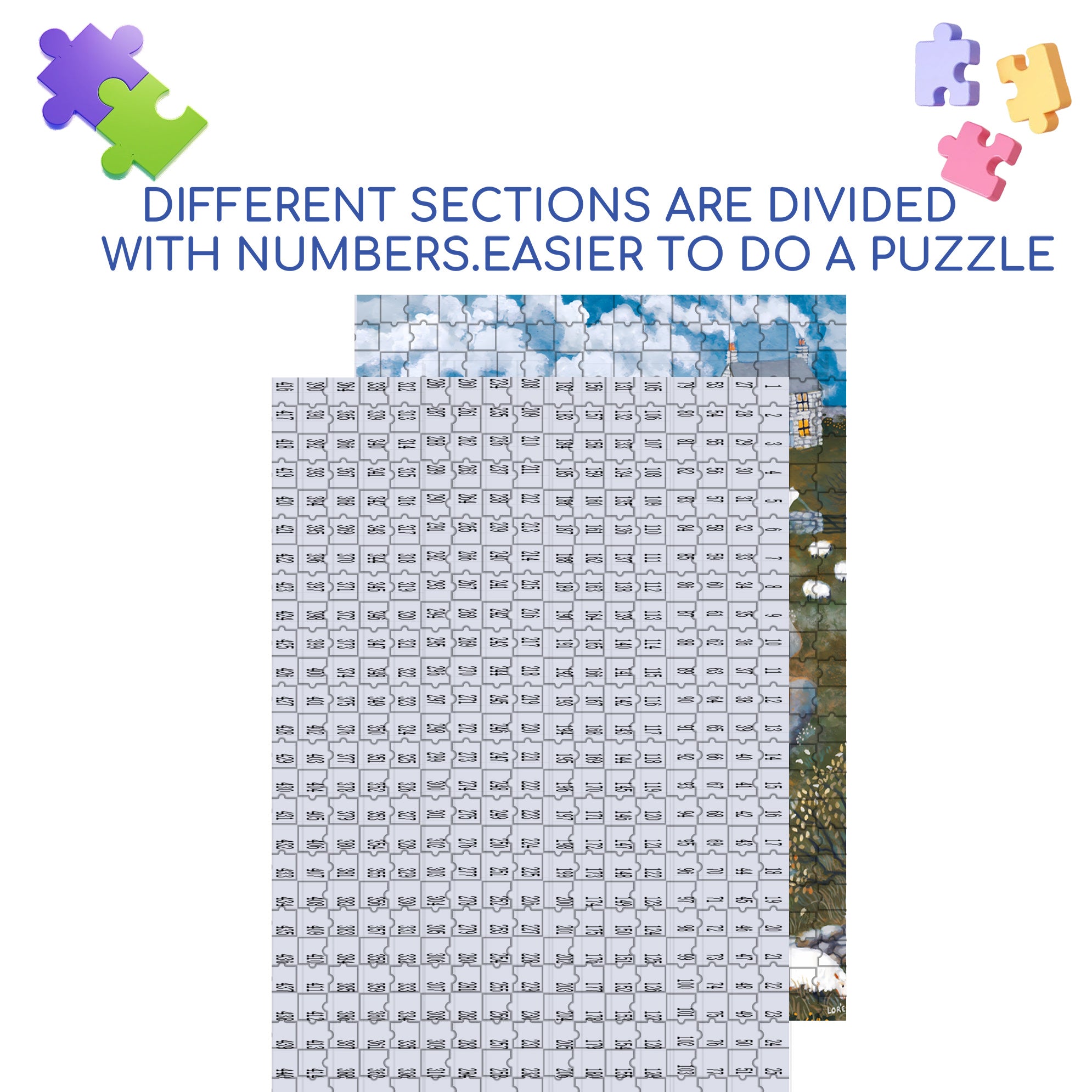 Wind Ridge Cottage 500pcs/1000pcs Jigsaw Puzzle, Scratch-Resistant, Interactive Family Game & Brain-Boosting DIY Decor, Perfect for Halloween, Christmas & New Year Gifts, Family Puzzle Game