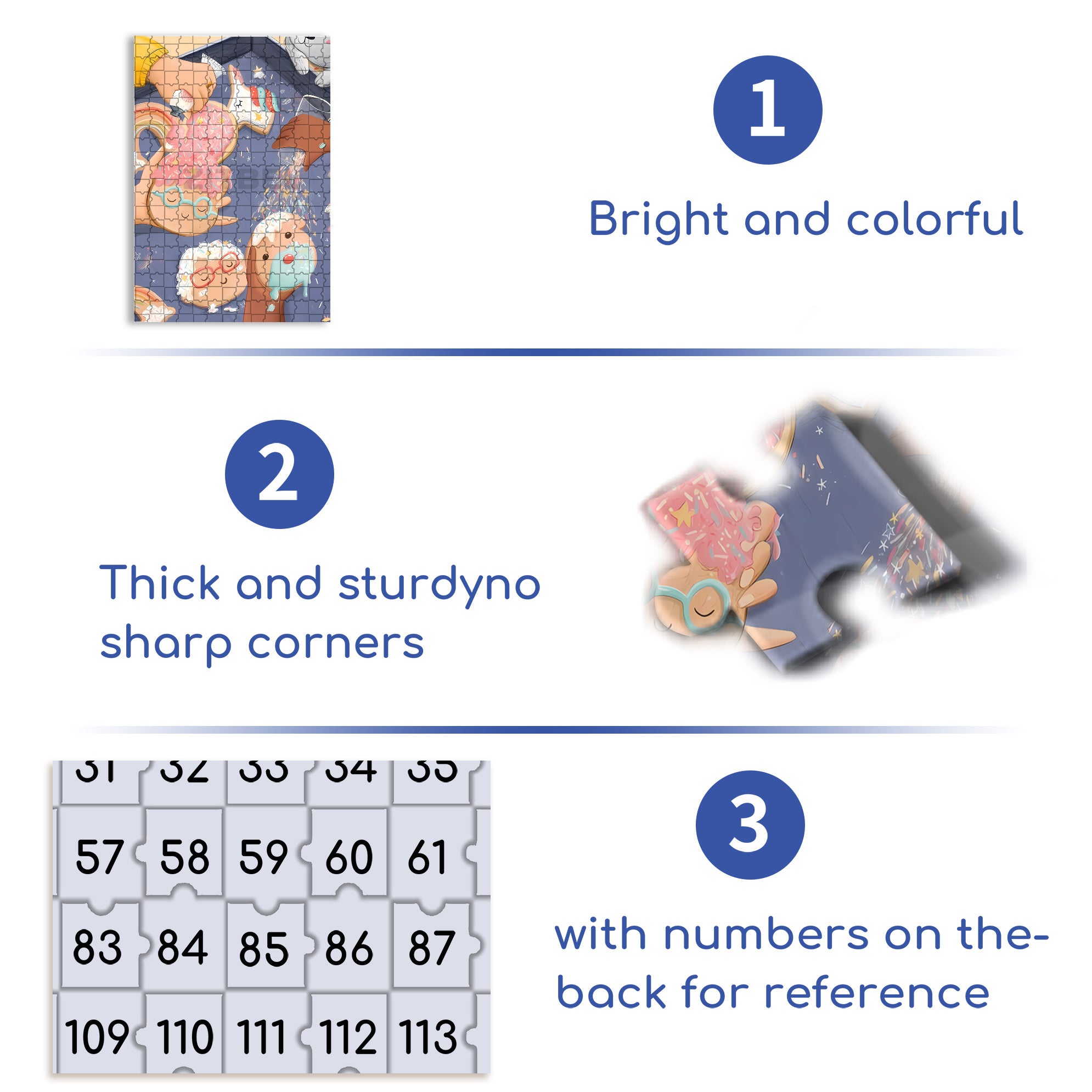 Add Some Sugar 500pcs/1000pcs Jigsaw Puzzle, Scratch-Resistant, Interactive Family Game & Brain-Boosting DIY Decor, Perfect for Halloween, Christmas & New Year Gifts, Family Puzzle Game