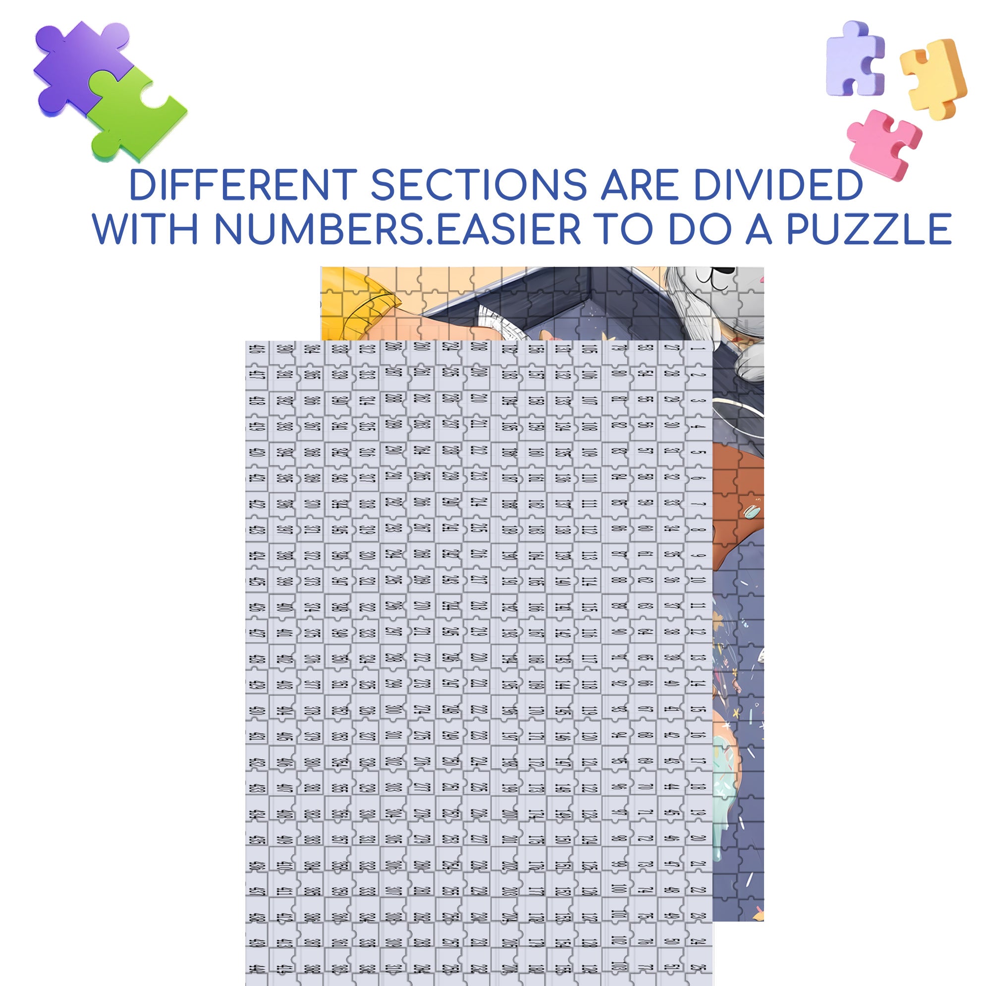 Add Some Sugar 500pcs/1000pcs Jigsaw Puzzle, Scratch-Resistant, Interactive Family Game & Brain-Boosting DIY Decor, Perfect for Halloween, Christmas & New Year Gifts, Family Puzzle Game