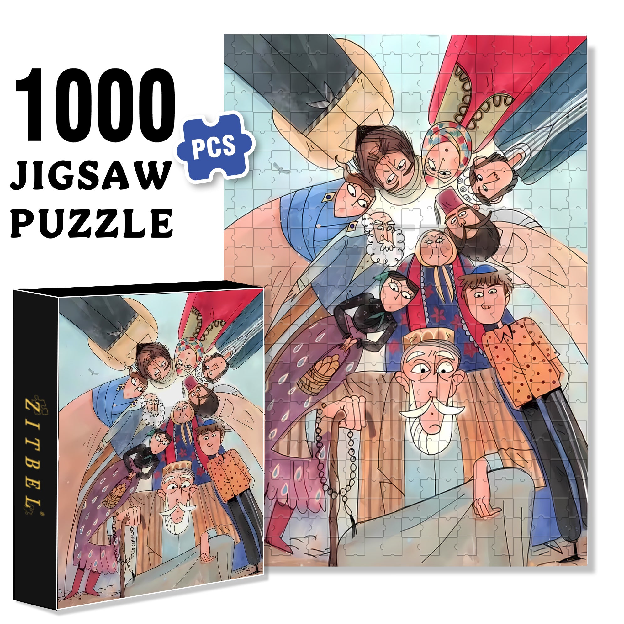 Are U OK 500pcs/1000pcs Jigsaw Puzzle, Scratch-Resistant, Interactive Family Game & Brain-Boosting DIY Decor, Perfect for Halloween, Christmas & New Year Gifts, Family Puzzle Game