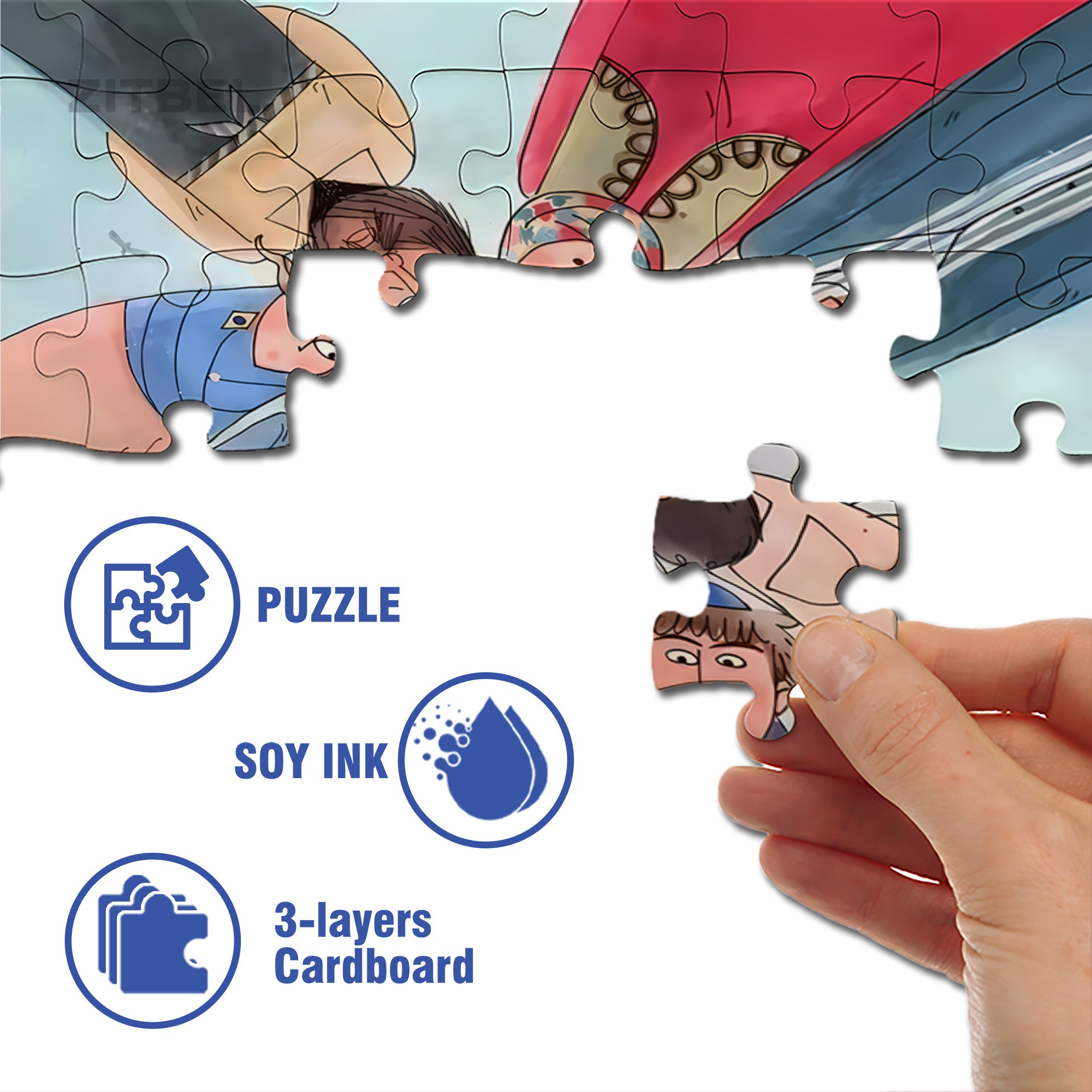 Are U OK 500pcs/1000pcs Jigsaw Puzzle, Scratch-Resistant, Interactive Family Game & Brain-Boosting DIY Decor, Perfect for Halloween, Christmas & New Year Gifts, Family Puzzle Game