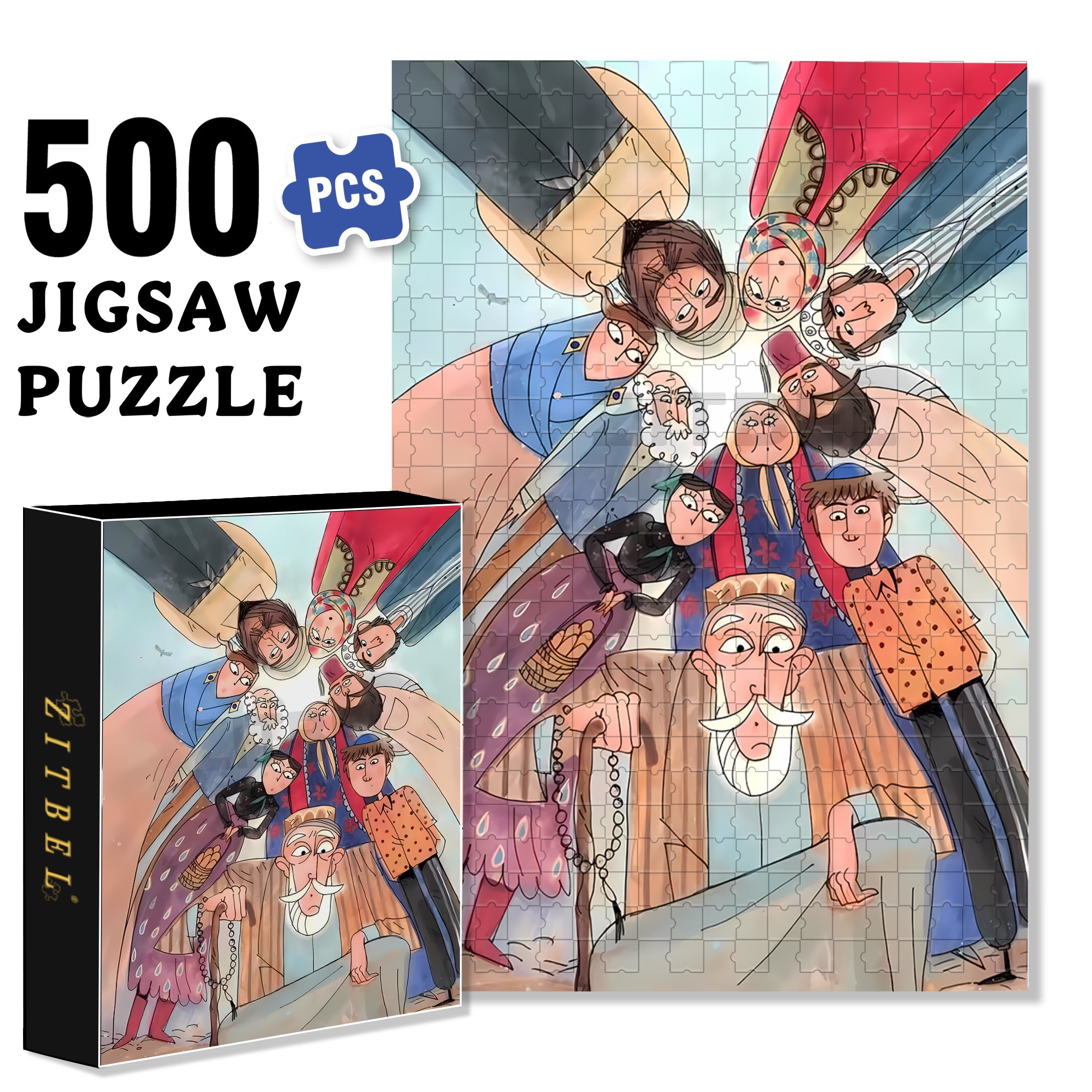 Are U OK 500pcs/1000pcs Jigsaw Puzzle, Scratch-Resistant, Interactive Family Game & Brain-Boosting DIY Decor, Perfect for Halloween, Christmas & New Year Gifts, Family Puzzle Game