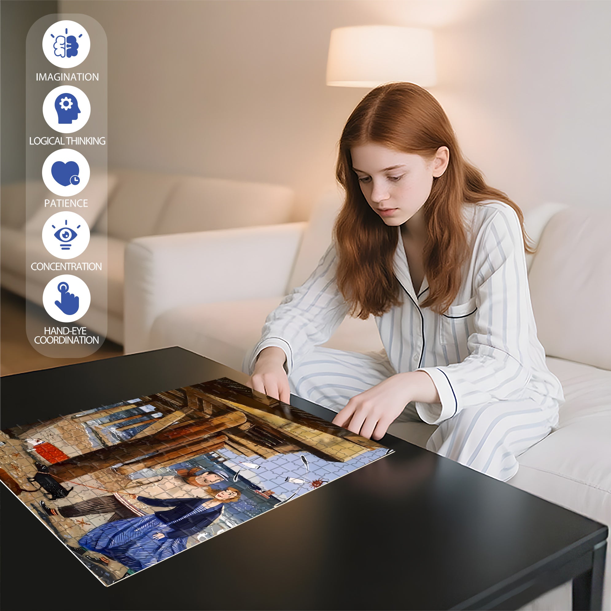 Beach Vacation 500pcs/1000pcs Jigsaw Puzzle, Scratch-Resistant, Interactive Family Game & Brain-Boosting DIY Decor, Perfect for Halloween, Christmas & New Year Gifts, Family Puzzle Game