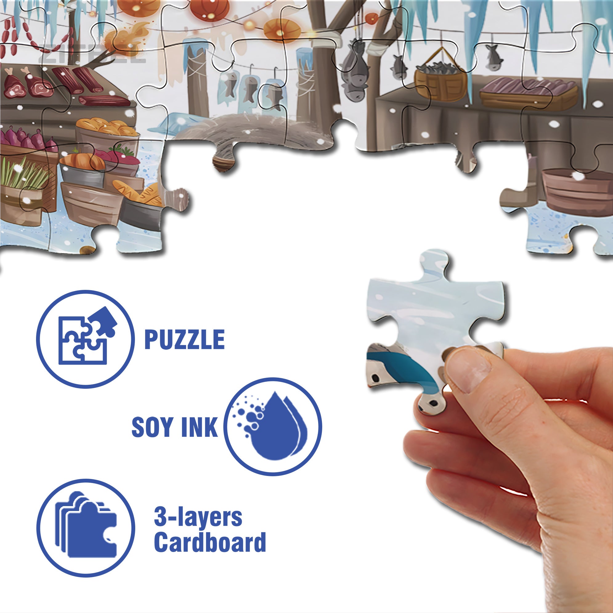 Brother and Sister 500pcs/1000pcs Jigsaw Puzzle, Scratch-Resistant, Interactive Family Game & Brain-Boosting DIY Decor, Perfect for Halloween, Christmas & New Year Gifts, Family Puzzle Game