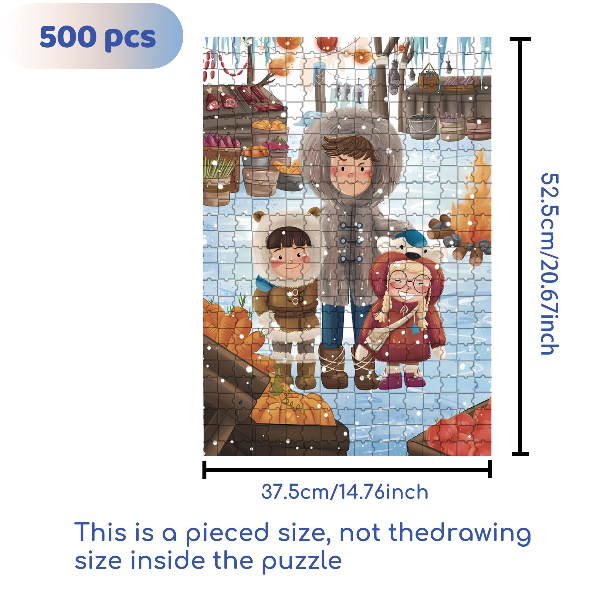 Brother and Sister 500pcs/1000pcs Jigsaw Puzzle, Scratch-Resistant, Interactive Family Game & Brain-Boosting DIY Decor, Perfect for Halloween, Christmas & New Year Gifts, Family Puzzle Game