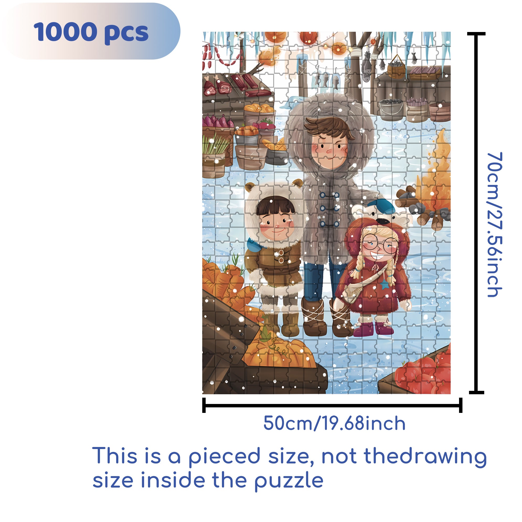 Brother and Sister 500pcs/1000pcs Jigsaw Puzzle, Scratch-Resistant, Interactive Family Game & Brain-Boosting DIY Decor, Perfect for Halloween, Christmas & New Year Gifts, Family Puzzle Game