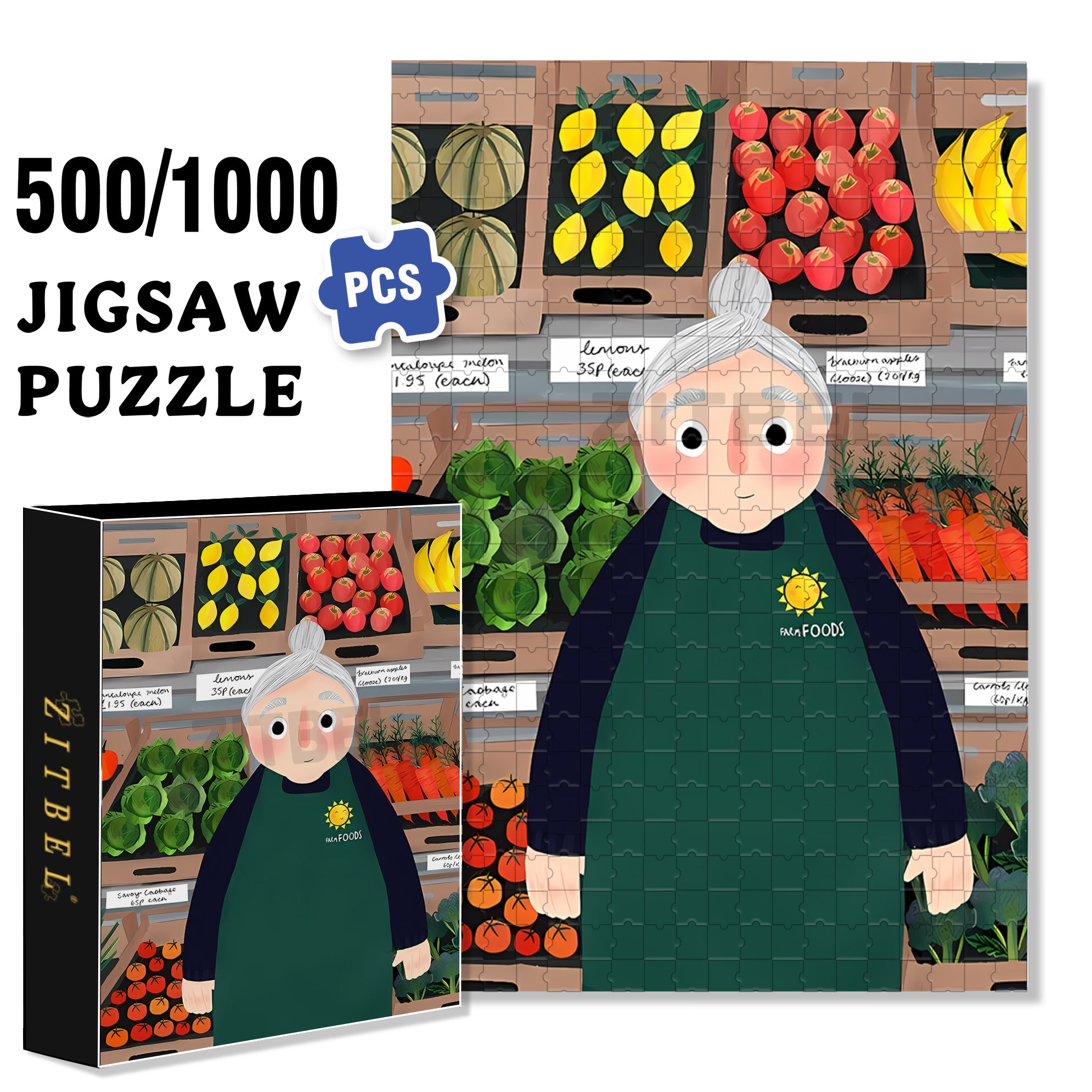 Busy Work 500pcs/1000pcs Jigsaw Puzzle, Scratch-Resistant, Interactive Family Game & Brain-Boosting DIY Decor, Perfect for Halloween, Christmas & New Year Gifts, Family Puzzle Game