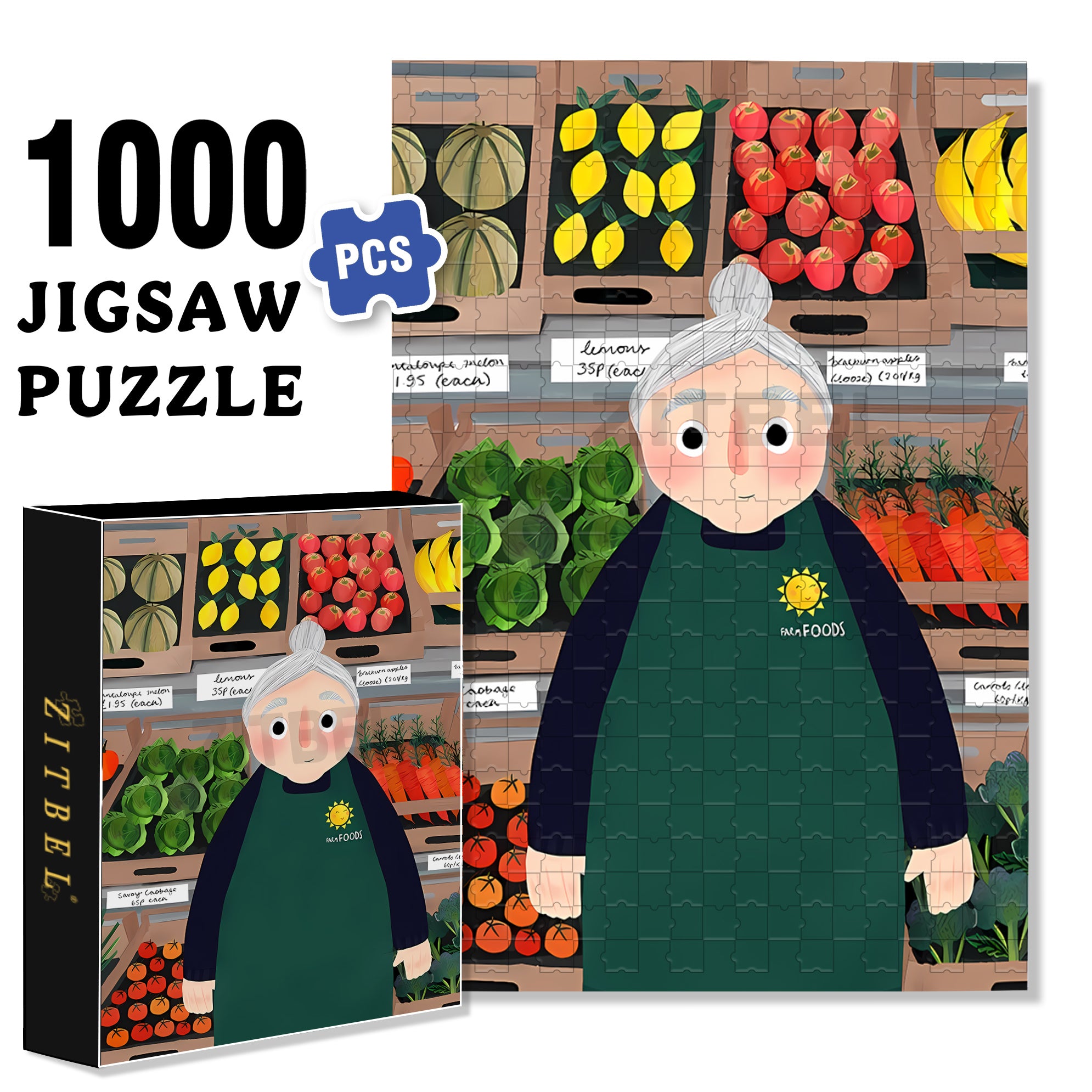 Busy Work 500pcs/1000pcs Jigsaw Puzzle, Scratch-Resistant, Interactive Family Game & Brain-Boosting DIY Decor, Perfect for Halloween, Christmas & New Year Gifts, Family Puzzle Game