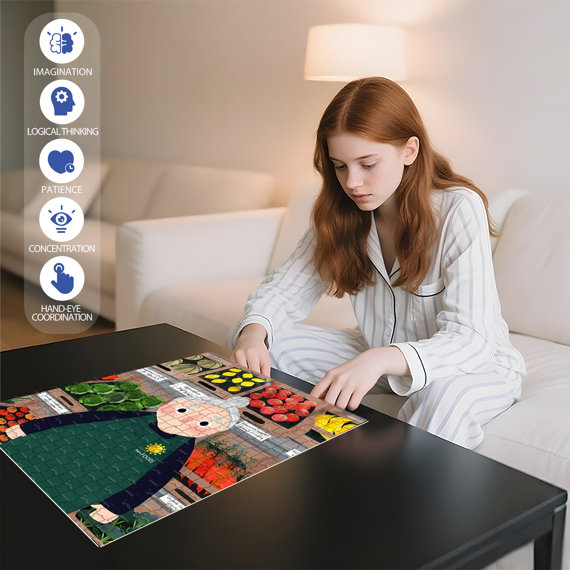 Busy Work 500pcs/1000pcs Jigsaw Puzzle, Scratch-Resistant, Interactive Family Game & Brain-Boosting DIY Decor, Perfect for Halloween, Christmas & New Year Gifts, Family Puzzle Game