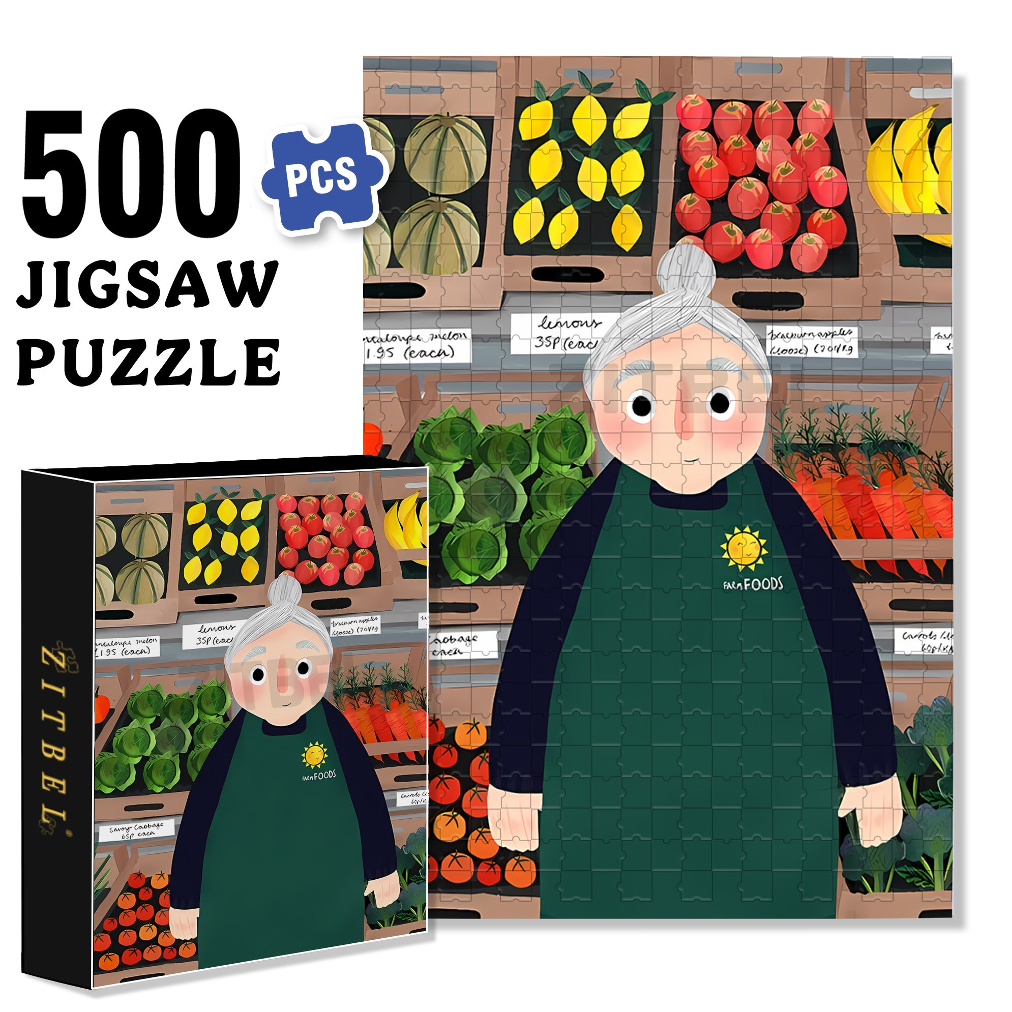 Busy Work 500pcs/1000pcs Jigsaw Puzzle, Scratch-Resistant, Interactive Family Game & Brain-Boosting DIY Decor, Perfect for Halloween, Christmas & New Year Gifts, Family Puzzle Game