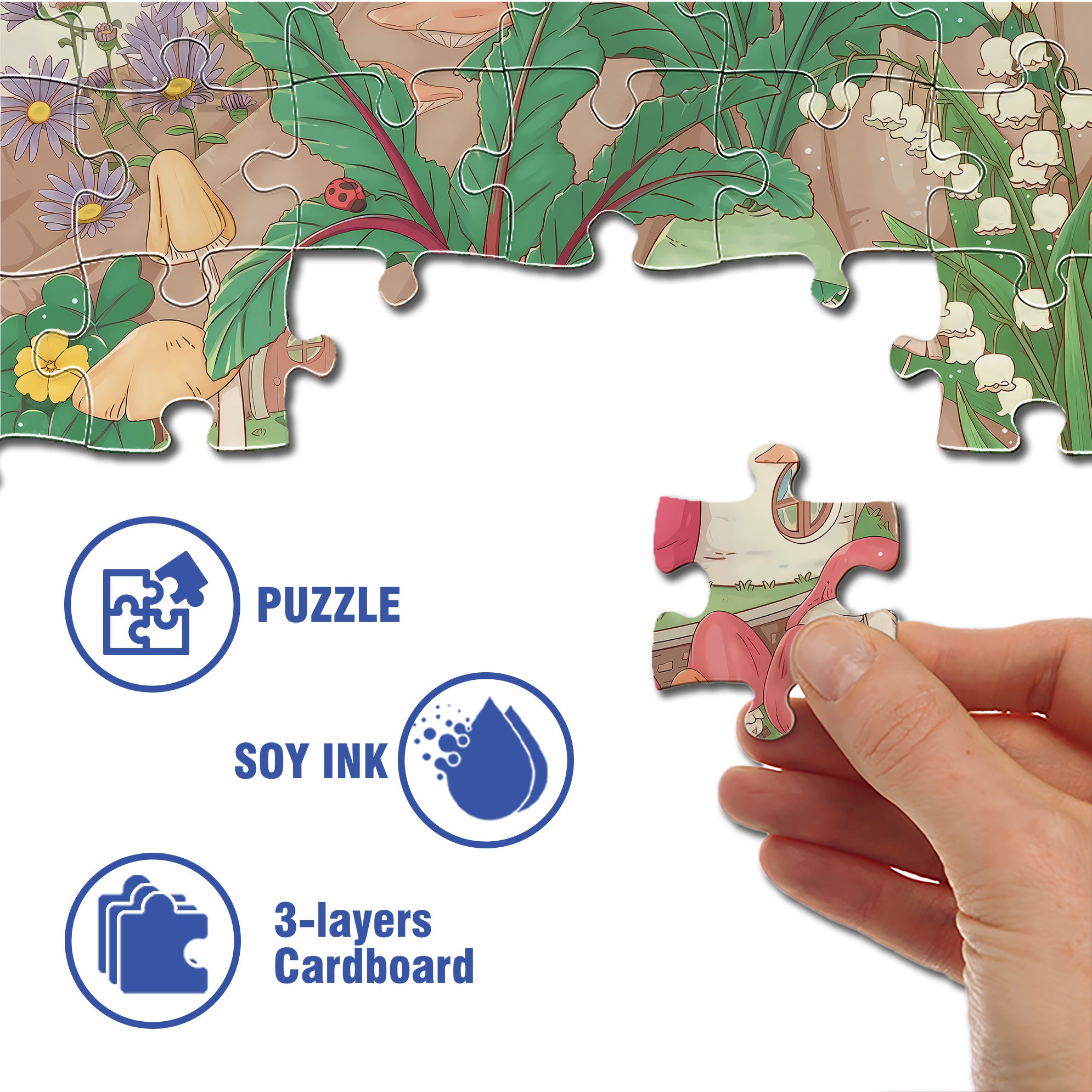 Carrot Paradise 500pcs/1000pcs Jigsaw Puzzle, Scratch-Resistant, Interactive Family Game & Brain-Boosting DIY Decor, Perfect for Halloween, Christmas & New Year Gifts, Family Puzzle Game