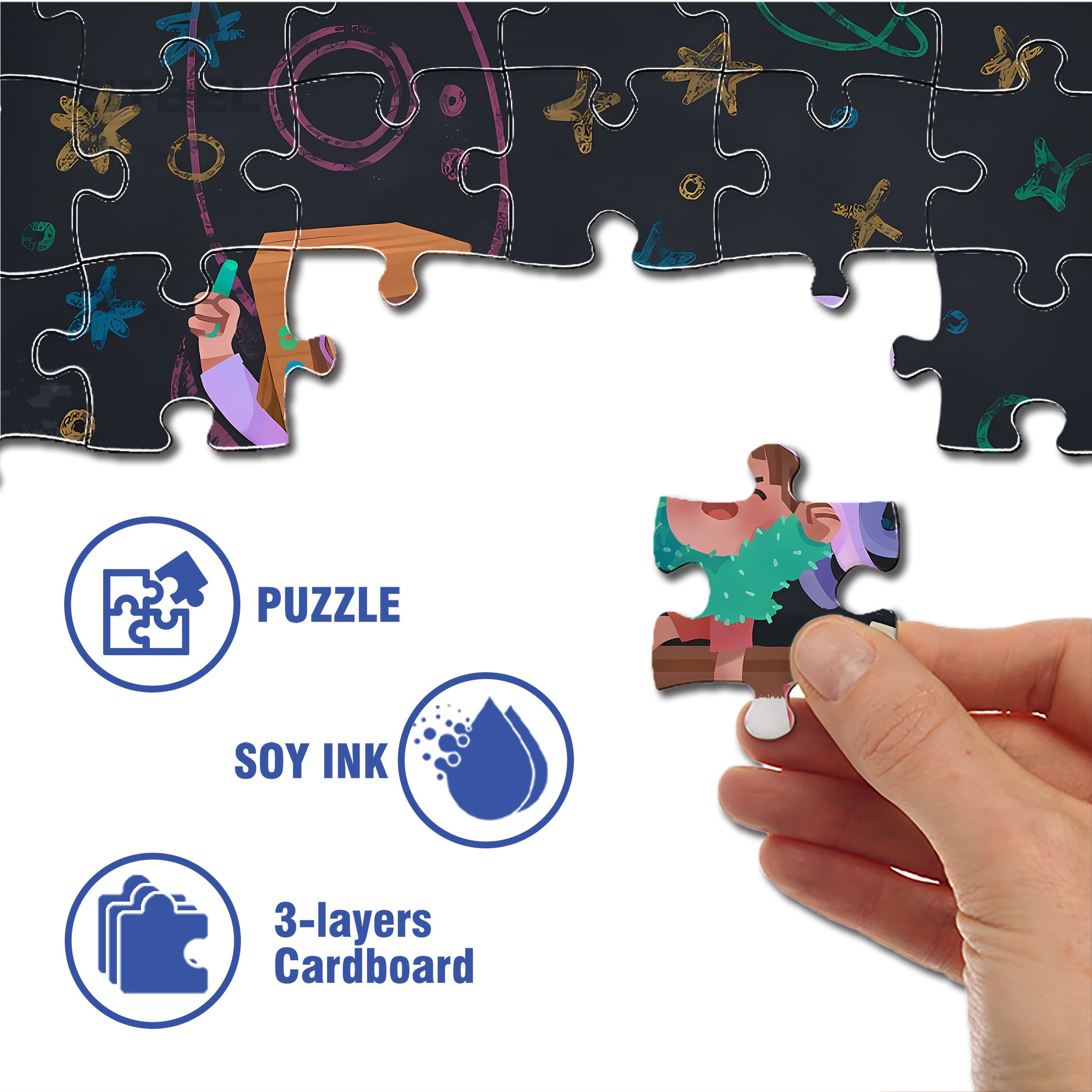 Children's Toy 500pcs/1000pcs Jigsaw Puzzle, Scratch-Resistant, Interactive Family Game & Brain-Boosting DIY Decor, Perfect for Halloween, Christmas & New Year Gifts, Family Puzzle Game
