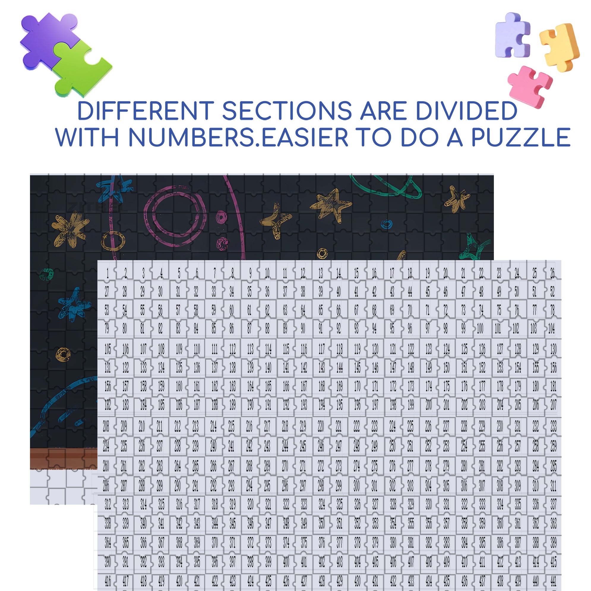 Children's Toy 500pcs/1000pcs Jigsaw Puzzle, Scratch-Resistant, Interactive Family Game & Brain-Boosting DIY Decor, Perfect for Halloween, Christmas & New Year Gifts, Family Puzzle Game
