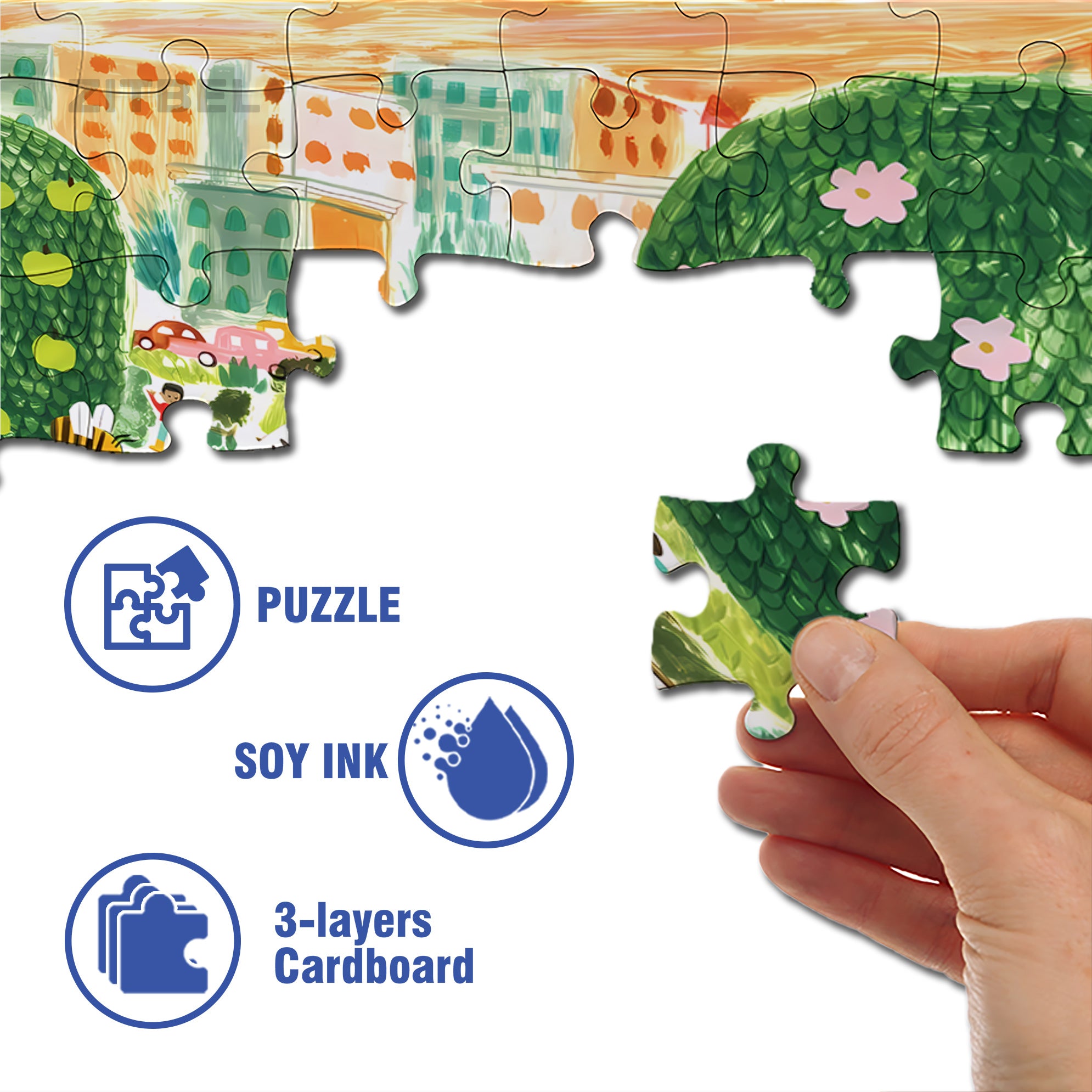 Community Garden 500pcs/1000pcs Jigsaw Puzzle, Scratch-Resistant, Interactive Family Game & Brain-Boosting DIY Decor, Perfect for Halloween, Christmas & New Year Gifts, Family Puzzle Game