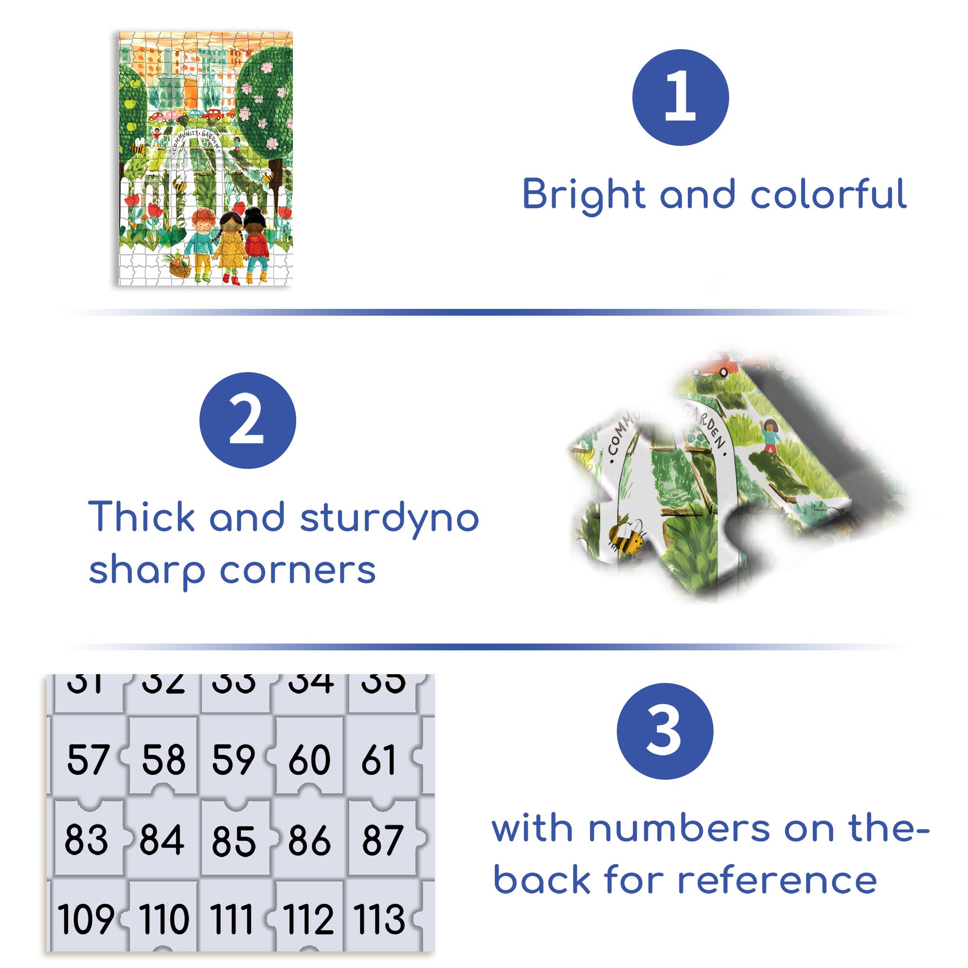 Community Garden 500pcs/1000pcs Jigsaw Puzzle, Scratch-Resistant, Interactive Family Game & Brain-Boosting DIY Decor, Perfect for Halloween, Christmas & New Year Gifts, Family Puzzle Game