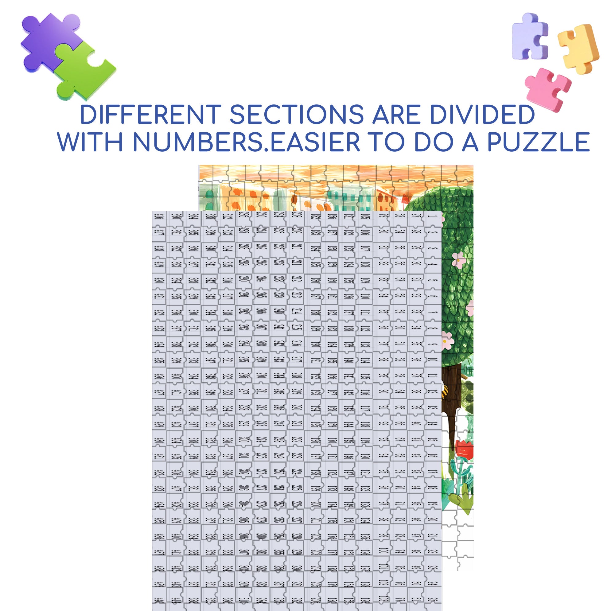 Community Garden 500pcs/1000pcs Jigsaw Puzzle, Scratch-Resistant, Interactive Family Game & Brain-Boosting DIY Decor, Perfect for Halloween, Christmas & New Year Gifts, Family Puzzle Game