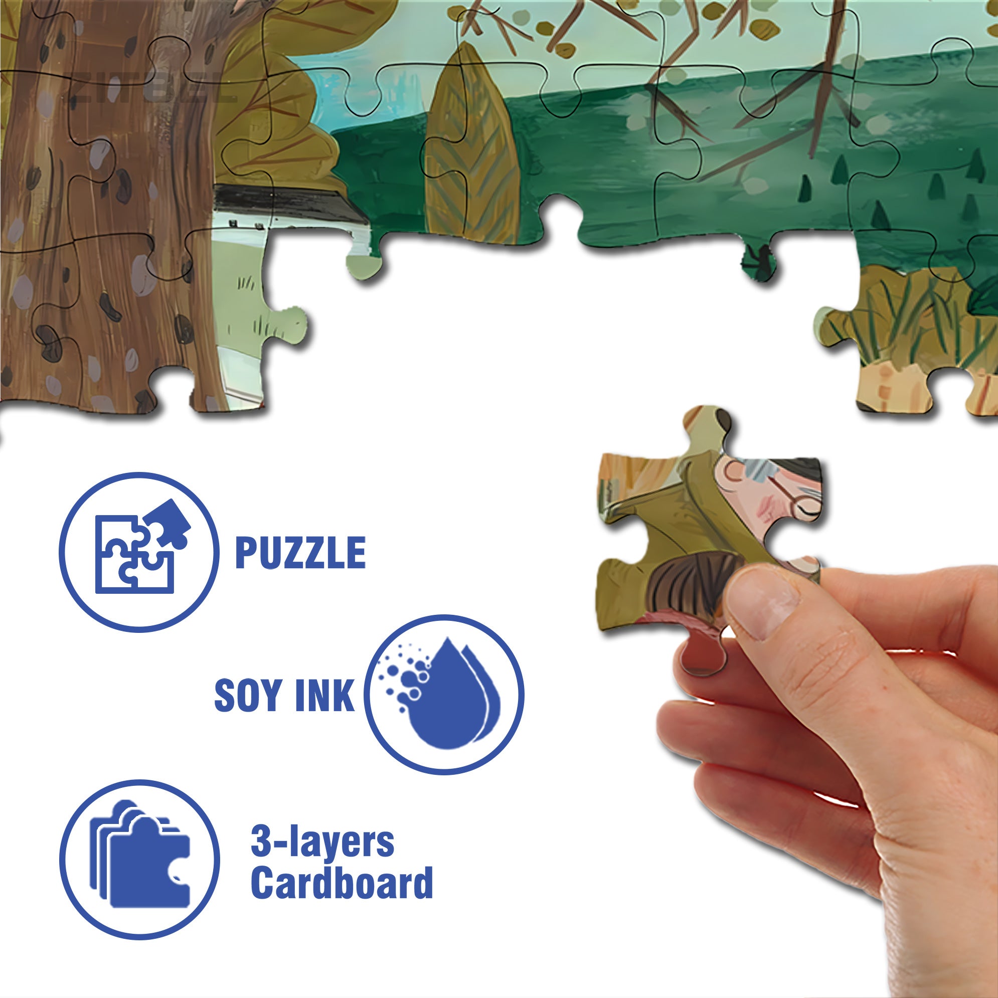 Compassion 500pcs/1000pcs Jigsaw Puzzle, Scratch-Resistant, Interactive Family Game & Brain-Boosting DIY Decor, Perfect for Halloween, Christmas & New Year Gifts, Family Puzzle Game