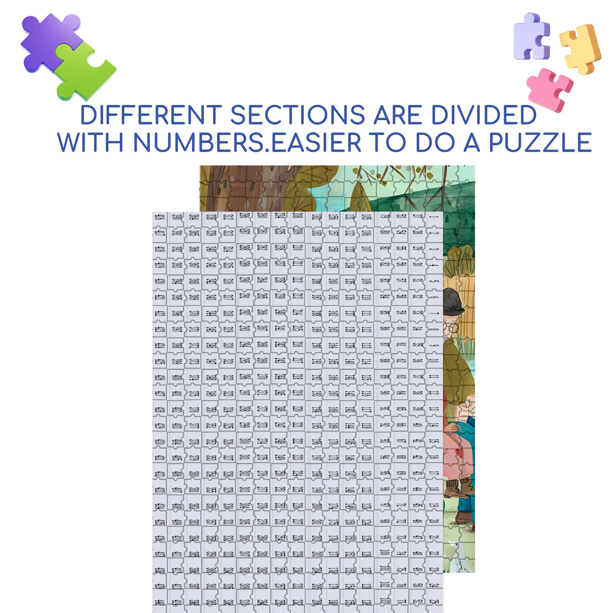 Compassion 500pcs/1000pcs Jigsaw Puzzle, Scratch-Resistant, Interactive Family Game & Brain-Boosting DIY Decor, Perfect for Halloween, Christmas & New Year Gifts, Family Puzzle Game