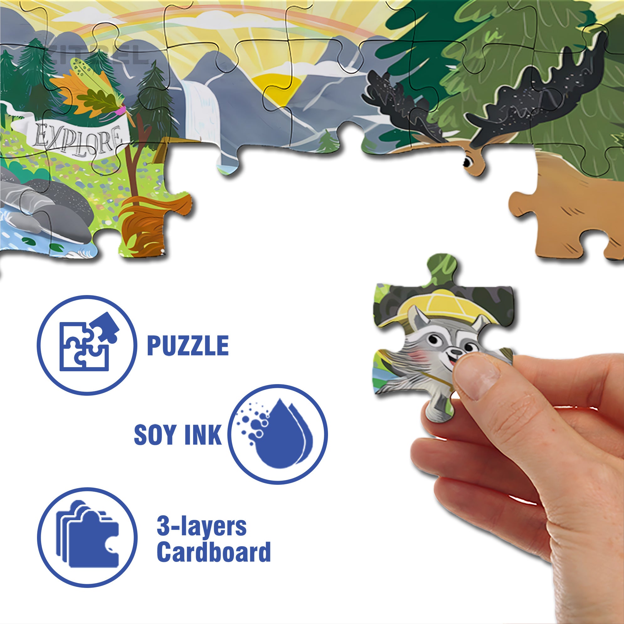 Downstream 500pcs/1000pcs Jigsaw Puzzle, Scratch-Resistant, Interactive Family Game & Brain-Boosting DIY Decor, Perfect for Halloween, Christmas & New Year Gifts, Family Puzzle Game