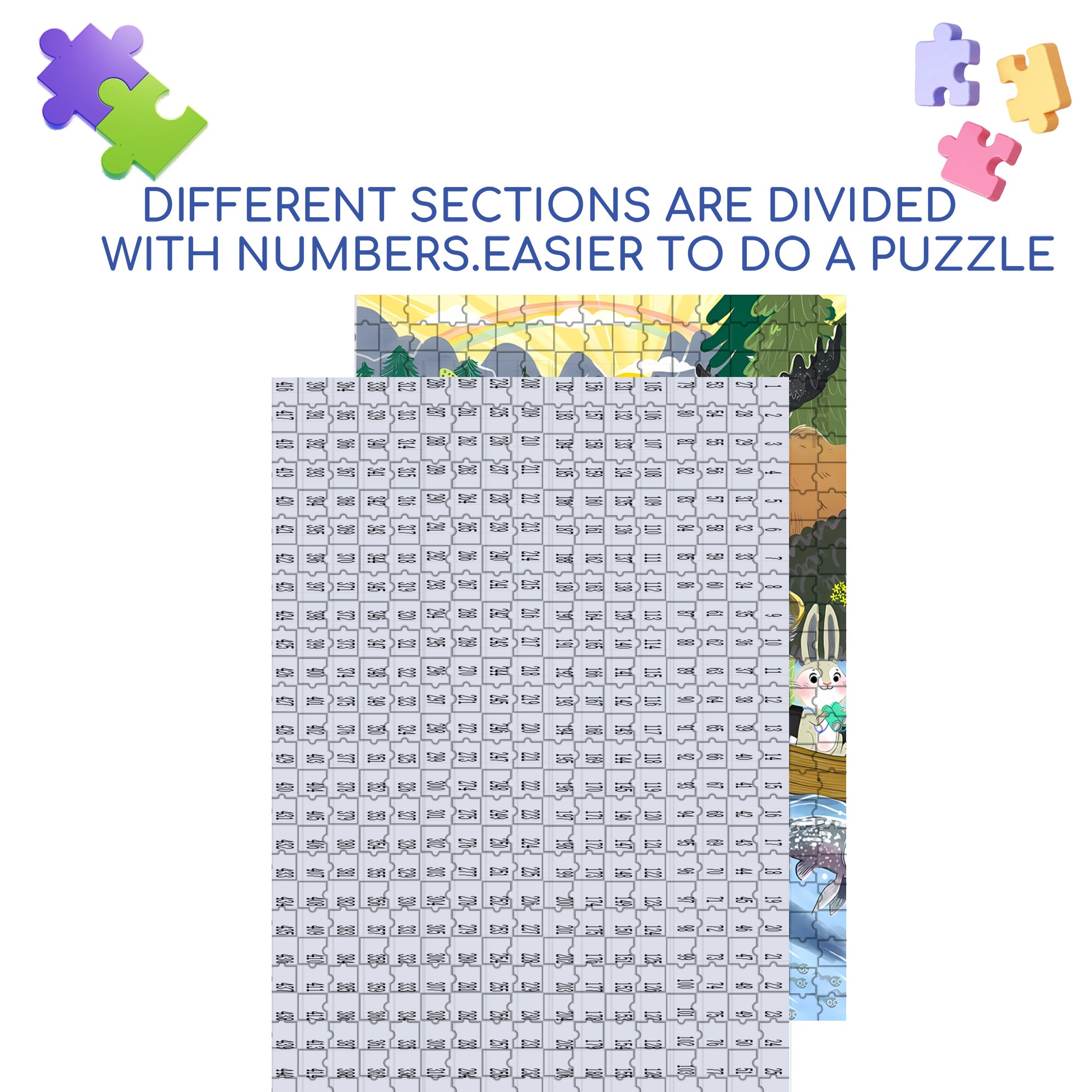 Downstream 500pcs/1000pcs Jigsaw Puzzle, Scratch-Resistant, Interactive Family Game & Brain-Boosting DIY Decor, Perfect for Halloween, Christmas & New Year Gifts, Family Puzzle Game