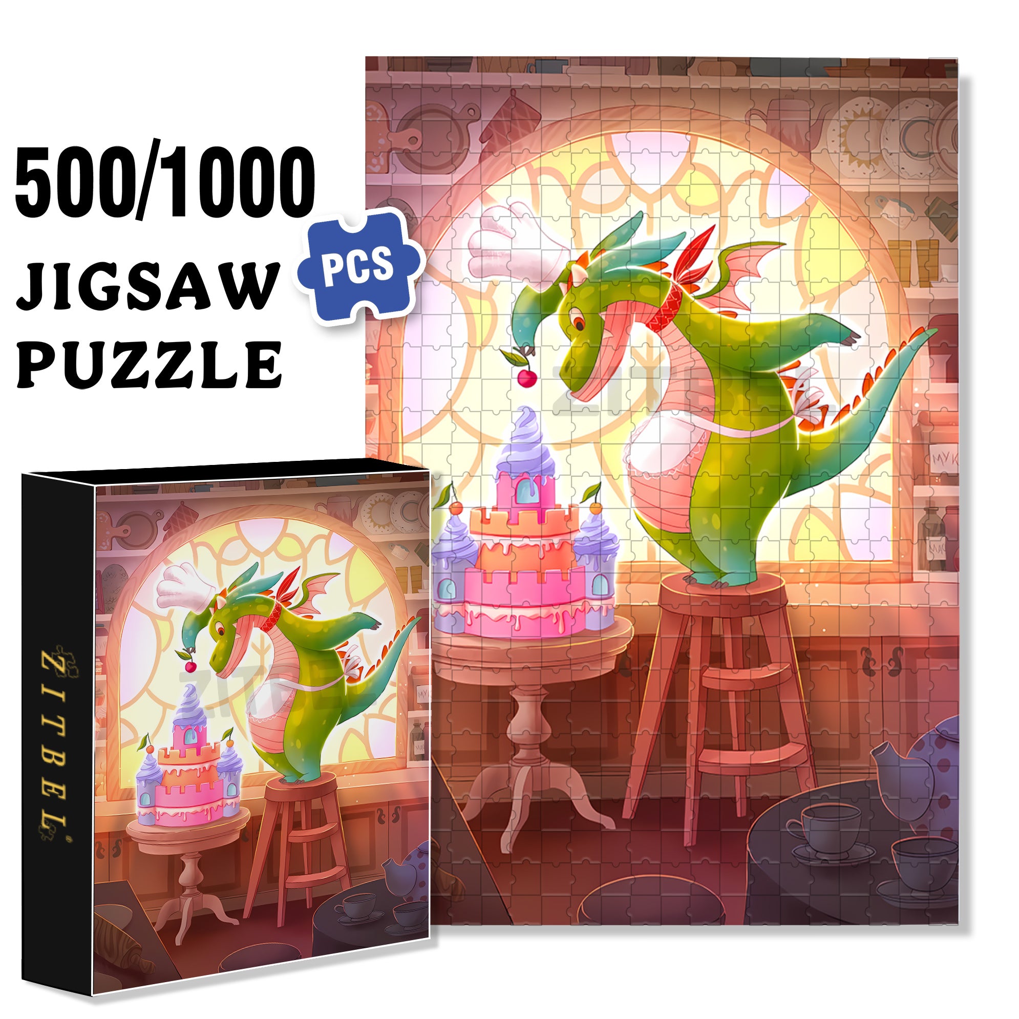 Final Step 500pcs/1000pcs Jigsaw Puzzle, Scratch-Resistant, Interactive Family Game & Brain-Boosting DIY Decor, Perfect for Halloween, Christmas & New Year Gifts, Family Puzzle Game
