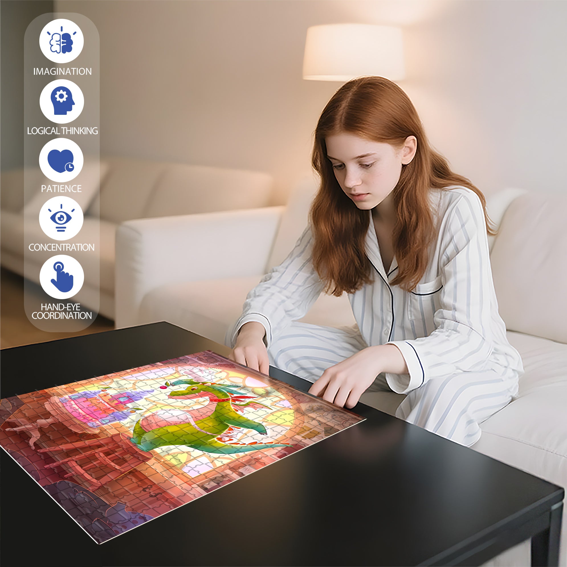 Final Step 500pcs/1000pcs Jigsaw Puzzle, Scratch-Resistant, Interactive Family Game & Brain-Boosting DIY Decor, Perfect for Halloween, Christmas & New Year Gifts, Family Puzzle Game