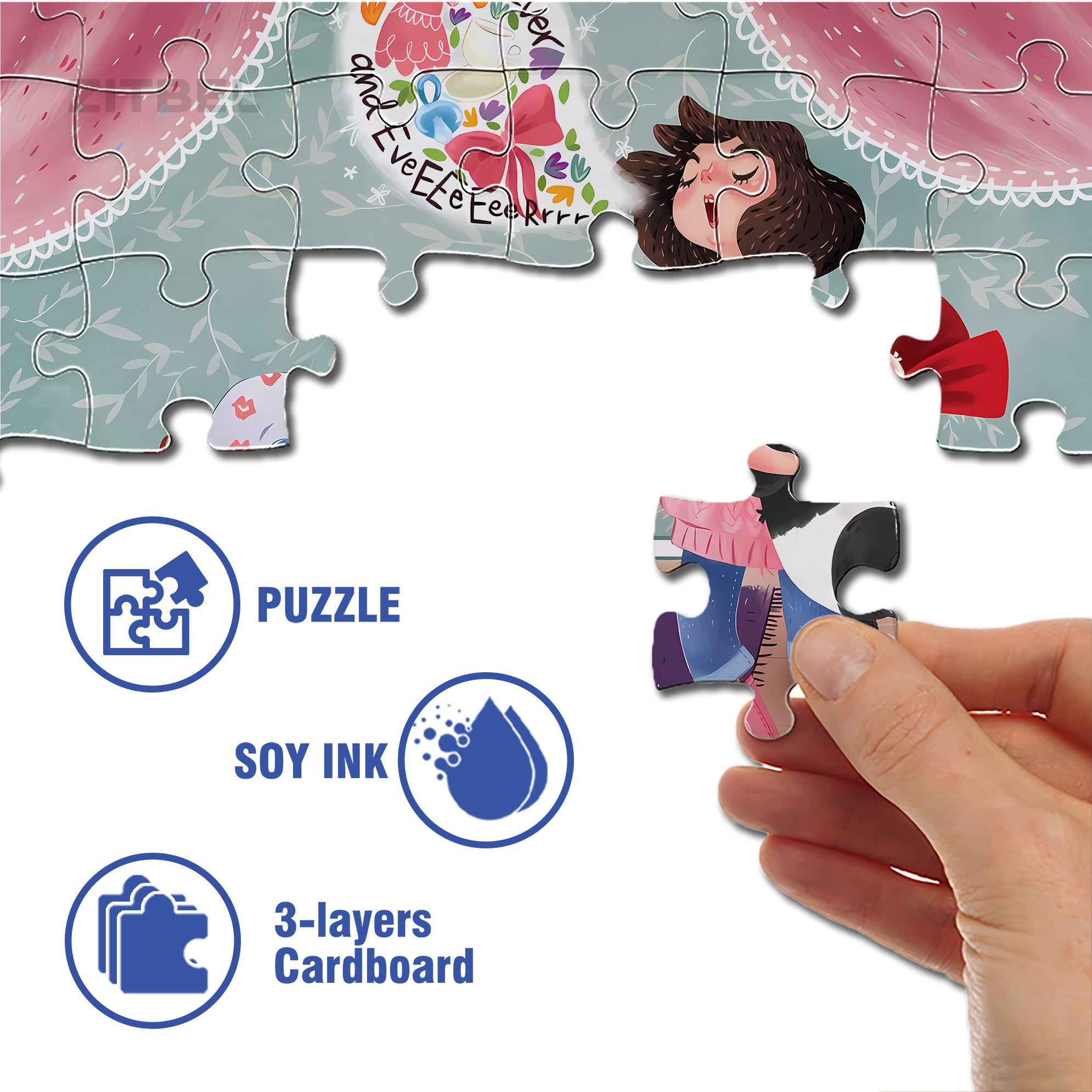 For Ever And Ever 500pcs/1000pcs Jigsaw Puzzle, Scratch-Resistant, Interactive Family Game & Brain-Boosting DIY Decor, Perfect for Halloween, Christmas & New Year Gifts, Family Puzzle Game