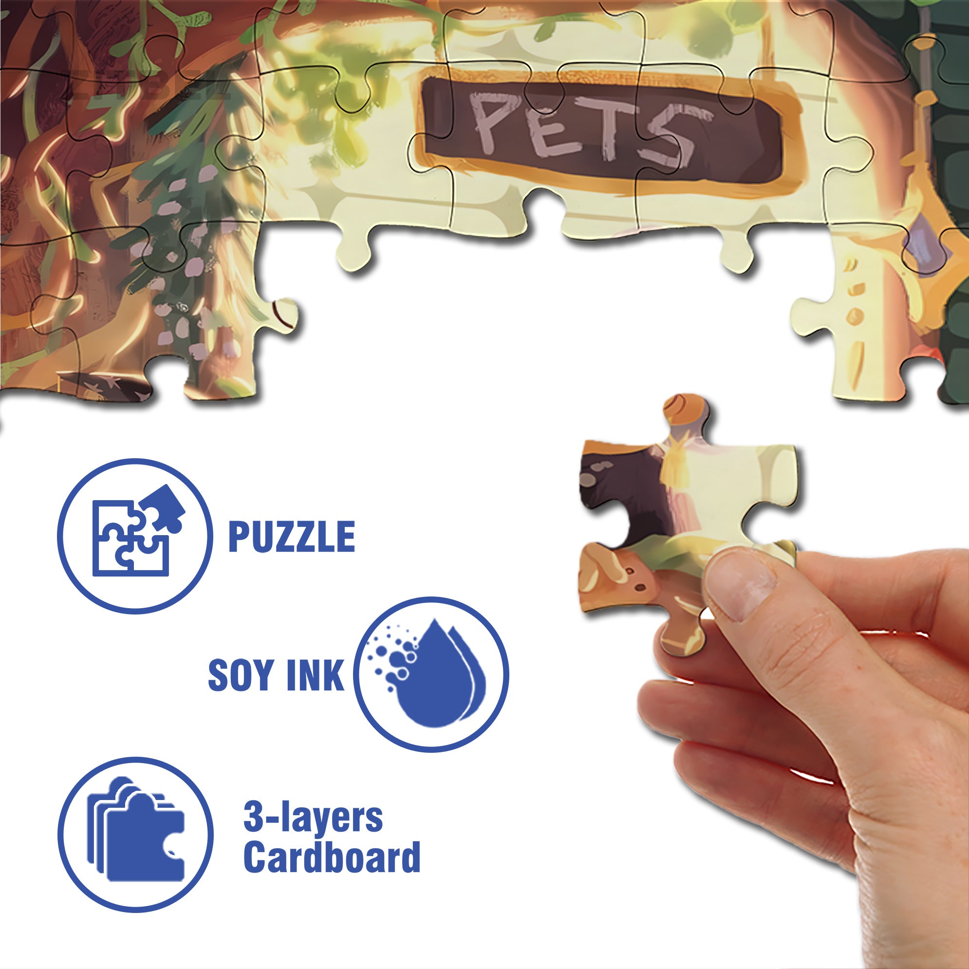 Hallothanks 500pcs/1000pcs Jigsaw Puzzle, Scratch-Resistant, Interactive Family Game & Brain-Boosting DIY Decor, Perfect for Halloween, Christmas & New Year Gifts, Family Puzzle Game