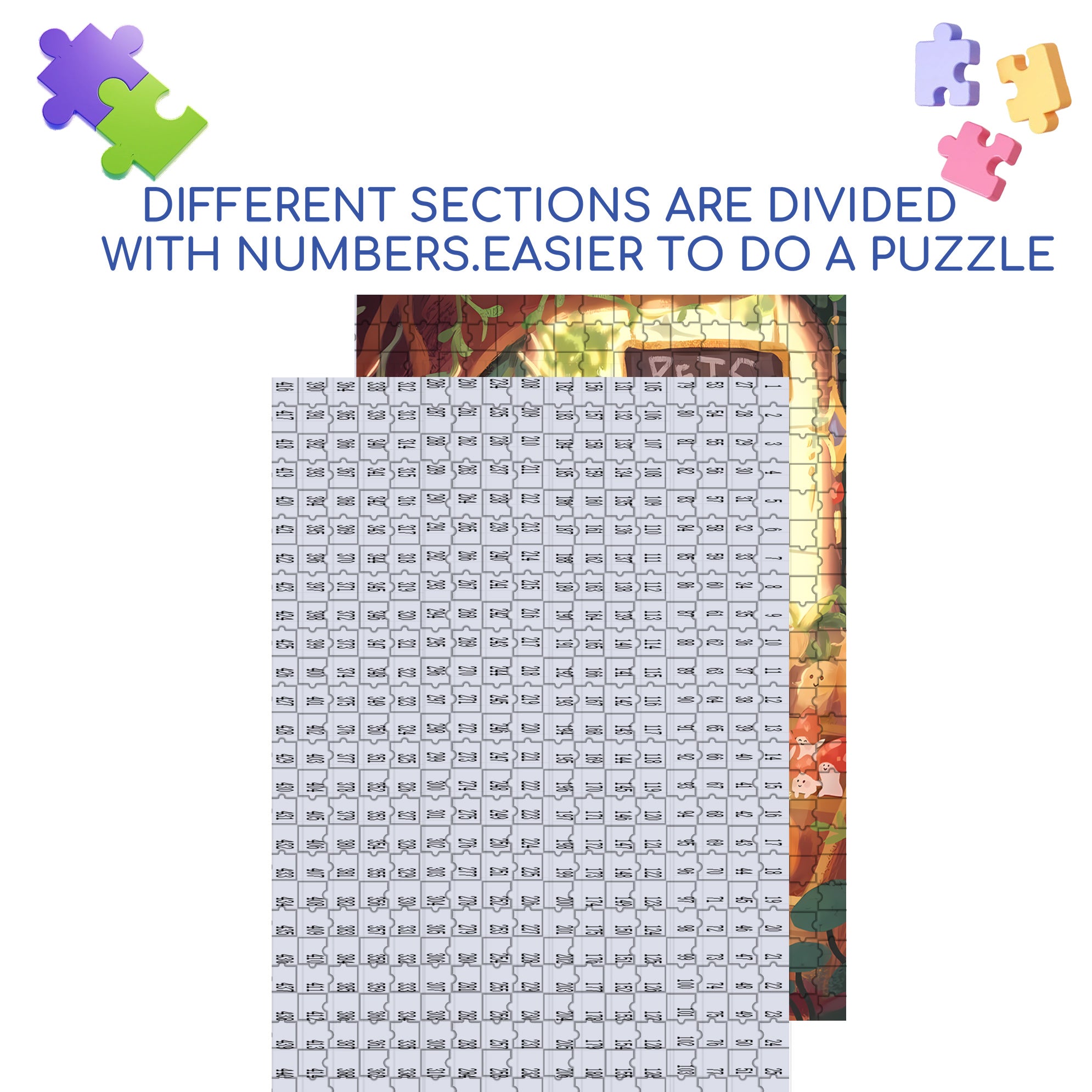 Hallothanks 500pcs/1000pcs Jigsaw Puzzle, Scratch-Resistant, Interactive Family Game & Brain-Boosting DIY Decor, Perfect for Halloween, Christmas & New Year Gifts, Family Puzzle Game