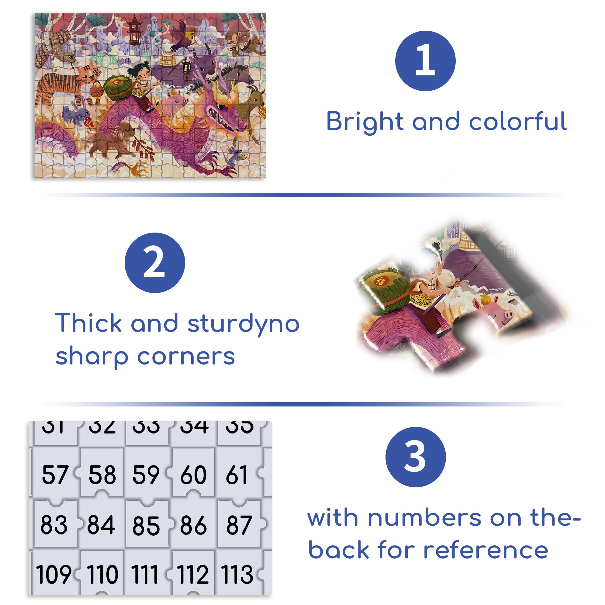 Happy Chinese New Year 500pcs/1000pcs Jigsaw Puzzle, Scratch-Resistant, Interactive Family Game & Brain-Boosting DIY Decor, Perfect for Halloween, Christmas & New Year Gifts, Family Puzzle Game