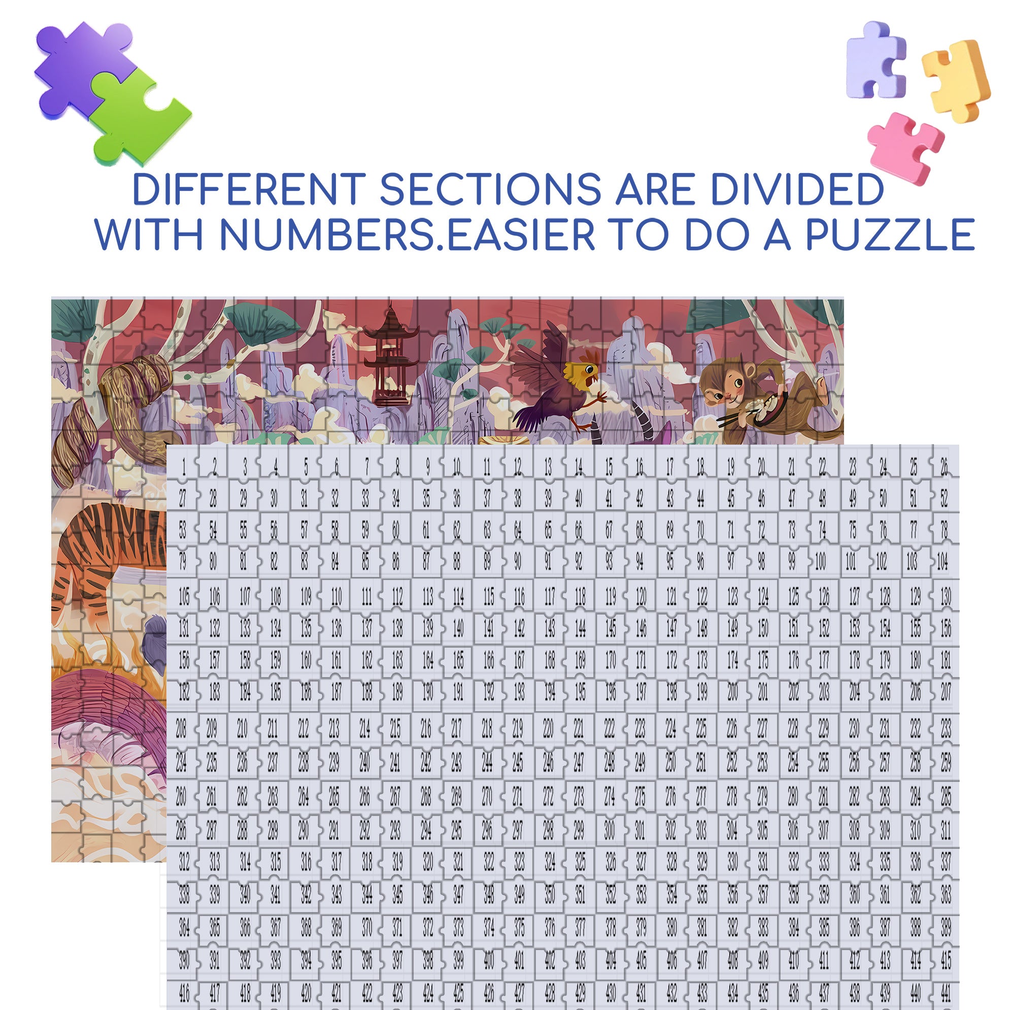 Happy Chinese New Year 500pcs/1000pcs Jigsaw Puzzle, Scratch-Resistant, Interactive Family Game & Brain-Boosting DIY Decor, Perfect for Halloween, Christmas & New Year Gifts, Family Puzzle Game