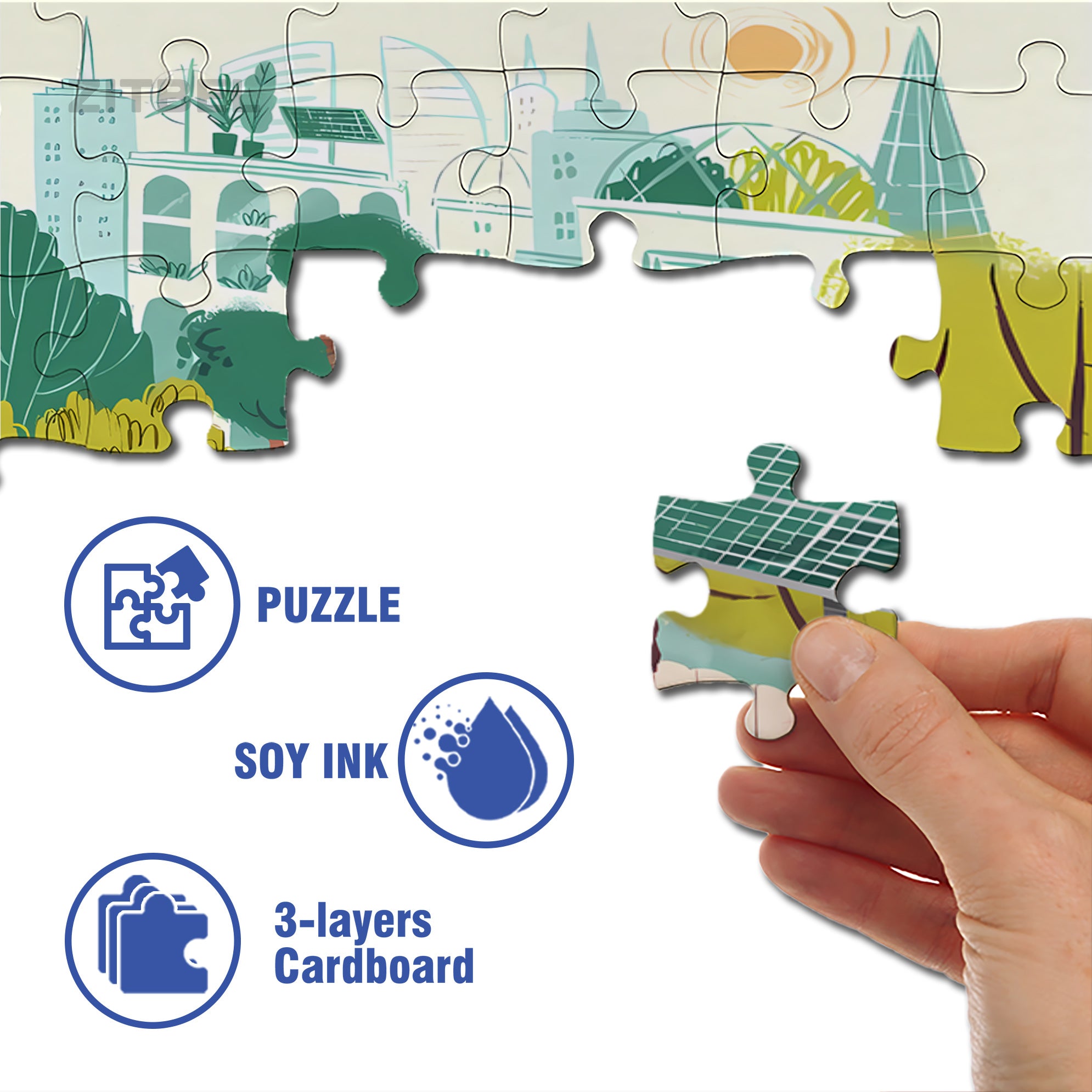 Happy Cooperation 500pcs/1000pcs Jigsaw Puzzle, Scratch-Resistant, Interactive Family Game & Brain-Boosting DIY Decor, Perfect for Halloween, Christmas & New Year Gifts, Family Puzzle Game