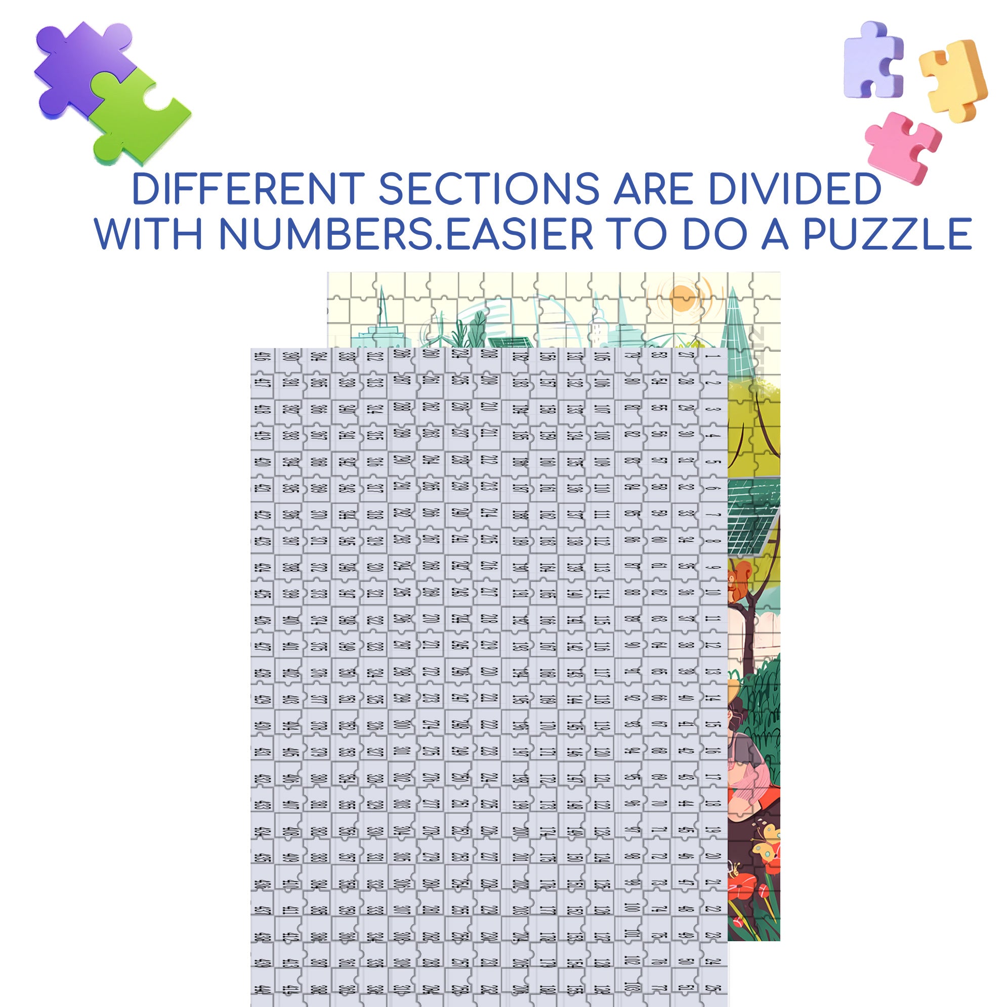 Happy Cooperation 500pcs/1000pcs Jigsaw Puzzle, Scratch-Resistant, Interactive Family Game & Brain-Boosting DIY Decor, Perfect for Halloween, Christmas & New Year Gifts, Family Puzzle Game