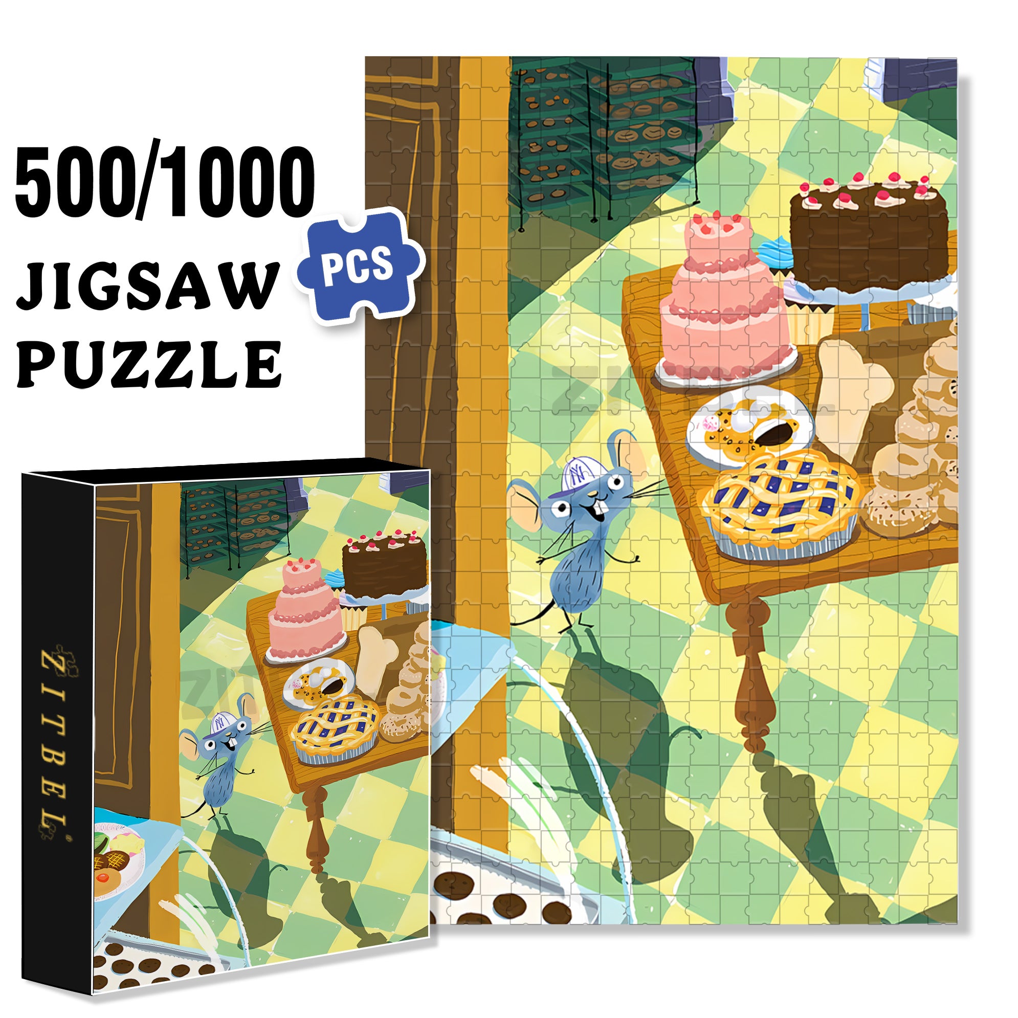 Heaven 500pcs/1000pcs Jigsaw Puzzle, Scratch-Resistant, Interactive Family Game & Brain-Boosting DIY Decor, Perfect for Halloween, Christmas & New Year Gifts, Family Puzzle Game