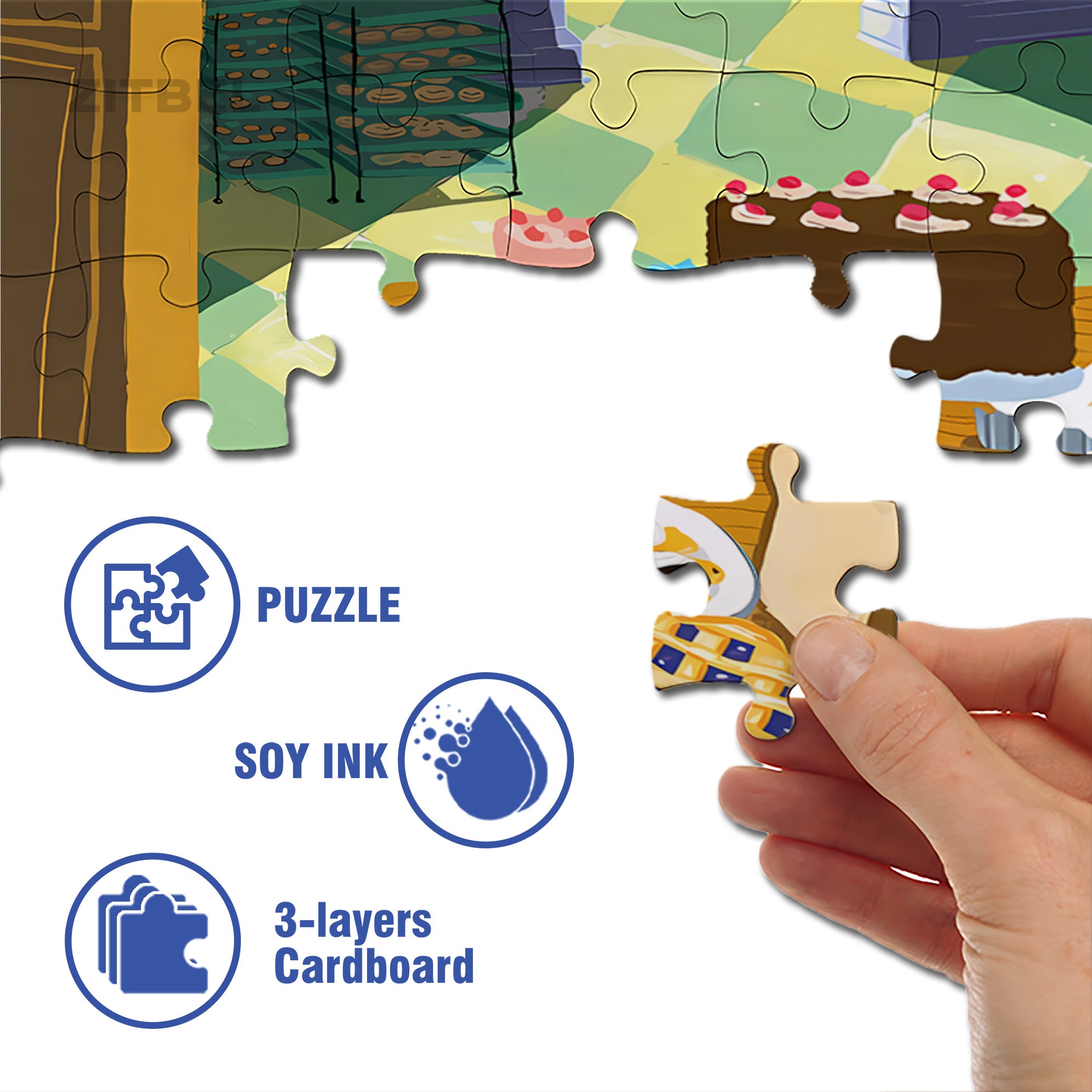 Heaven 500pcs/1000pcs Jigsaw Puzzle, Scratch-Resistant, Interactive Family Game & Brain-Boosting DIY Decor, Perfect for Halloween, Christmas & New Year Gifts, Family Puzzle Game
