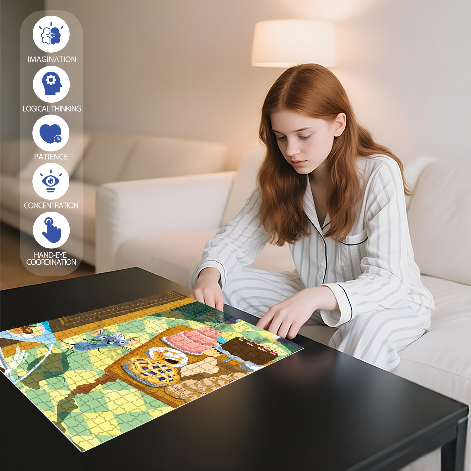 Heaven 500pcs/1000pcs Jigsaw Puzzle, Scratch-Resistant, Interactive Family Game & Brain-Boosting DIY Decor, Perfect for Halloween, Christmas & New Year Gifts, Family Puzzle Game