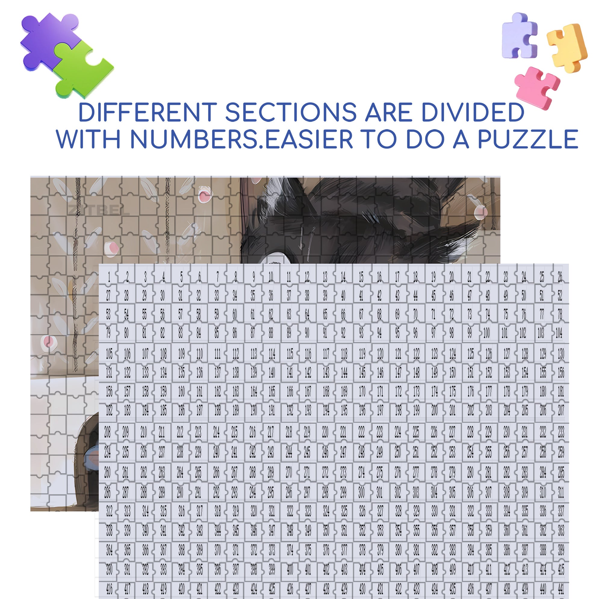 I Got You 500pcs/1000pcs Jigsaw Puzzle, Scratch-Resistant, Interactive Family Game & Brain-Boosting DIY Decor, Perfect for Halloween, Christmas & New Year Gifts, Family Puzzle Game