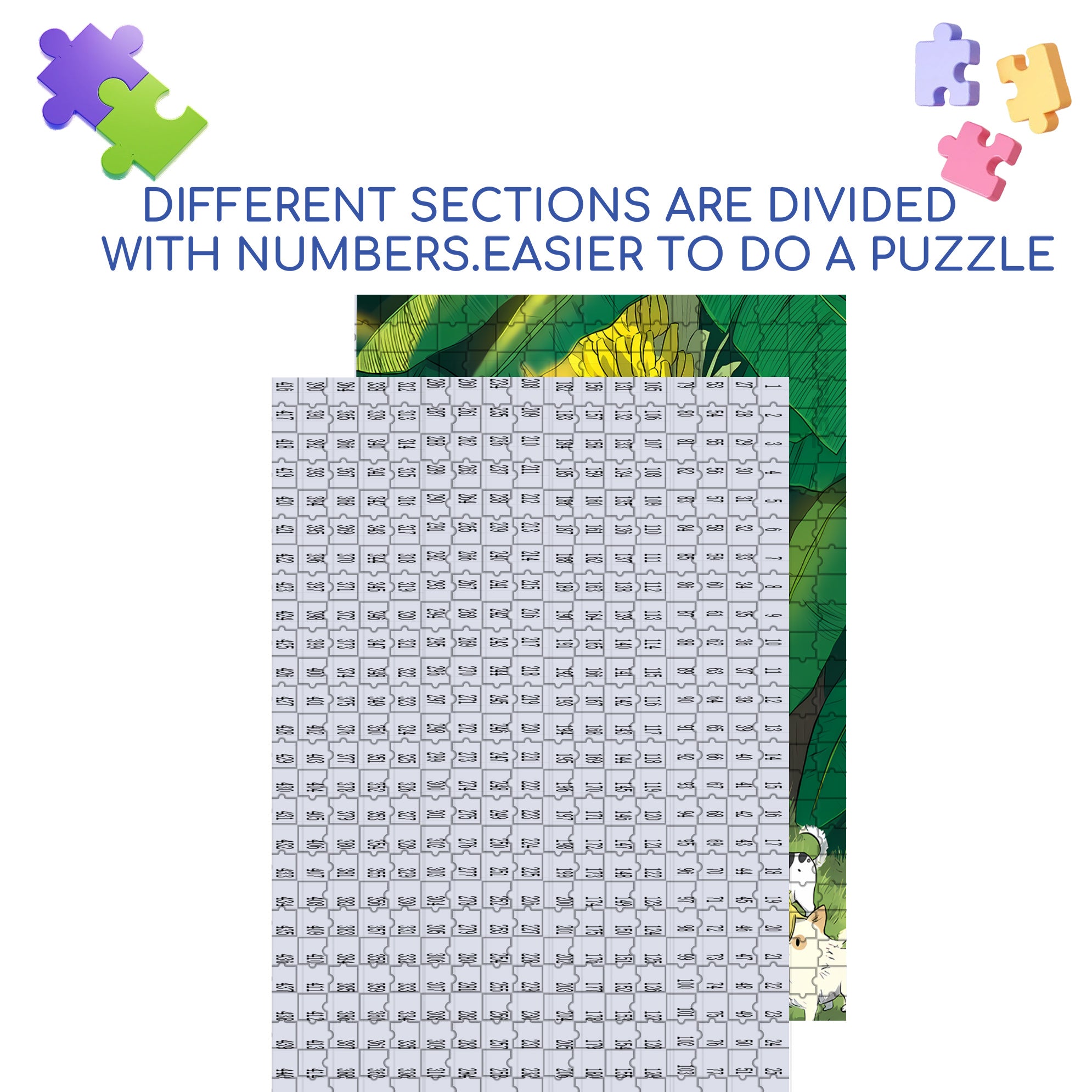 I Love Bananas 500pcs/1000pcs Jigsaw Puzzle, Scratch-Resistant, Interactive Family Game & Brain-Boosting DIY Decor, Perfect for Halloween, Christmas & New Year Gifts, Family Puzzle Game