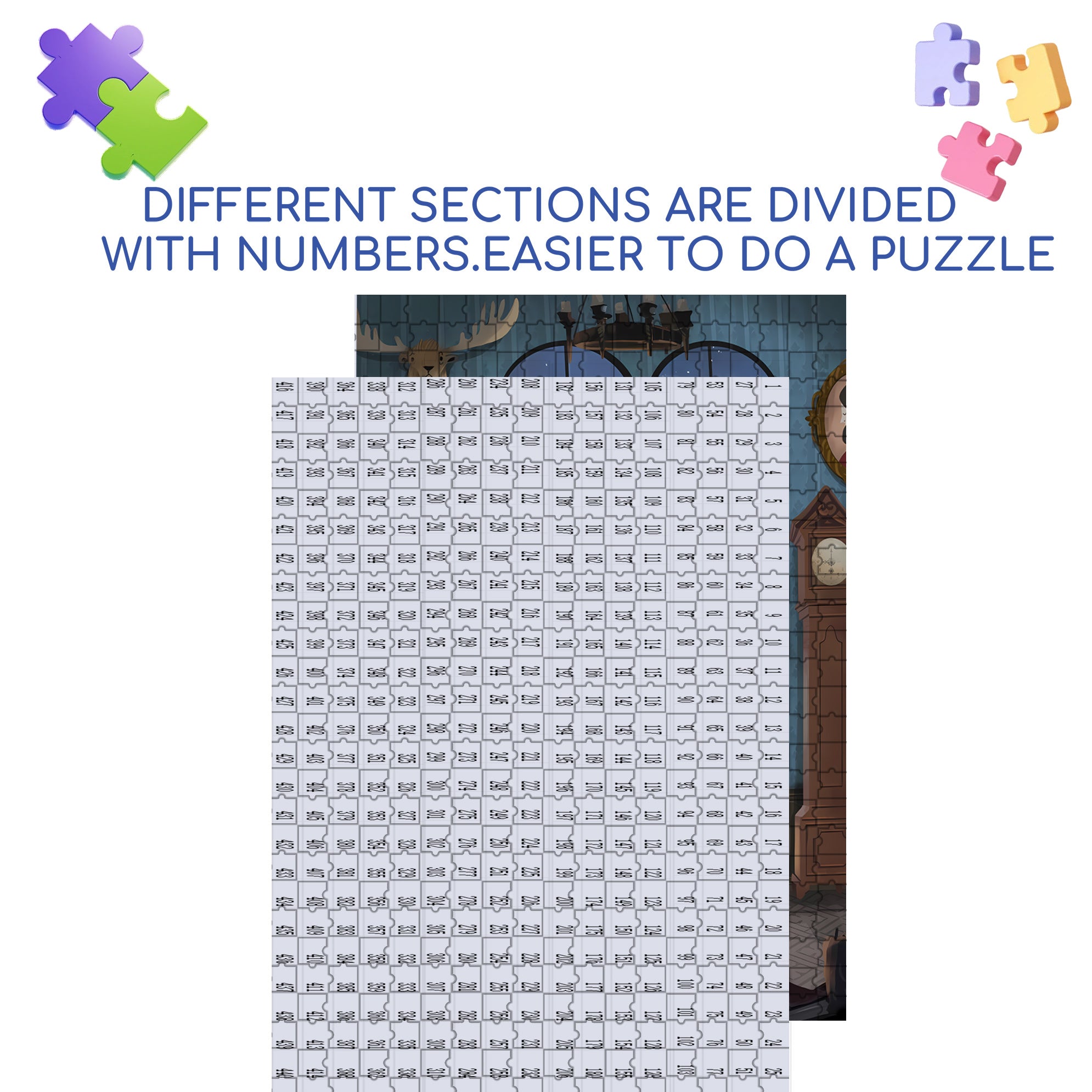 In The Dark 500pcs/1000pcs Jigsaw Puzzle, Scratch-Resistant, Interactive Family Game & Brain-Boosting DIY Decor, Perfect for Halloween, Christmas & New Year Gifts, Family Puzzle Game