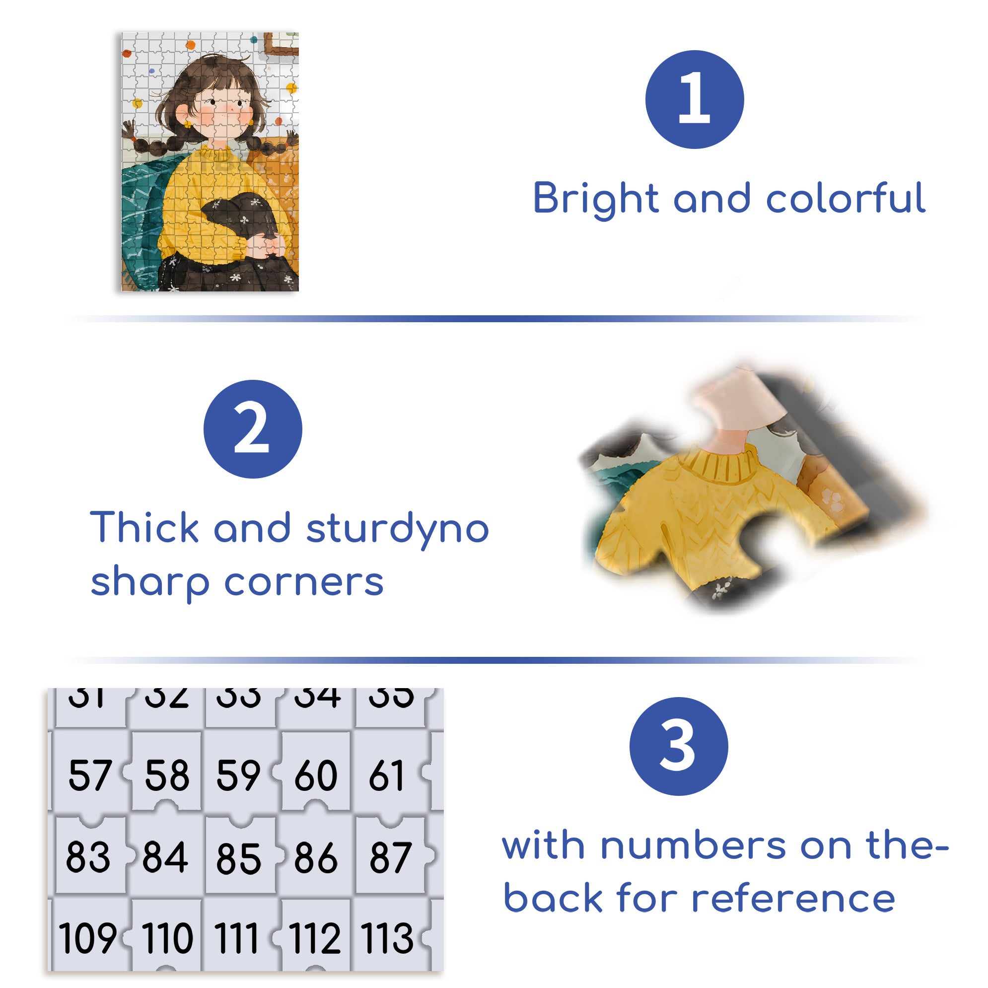 Lovely Twintails 500pcs/1000pcs Jigsaw Puzzle, Scratch-Resistant, Interactive Family Game & Brain-Boosting DIY Decor, Perfect for Halloween, Christmas & New Year Gifts, Family Puzzle Game
