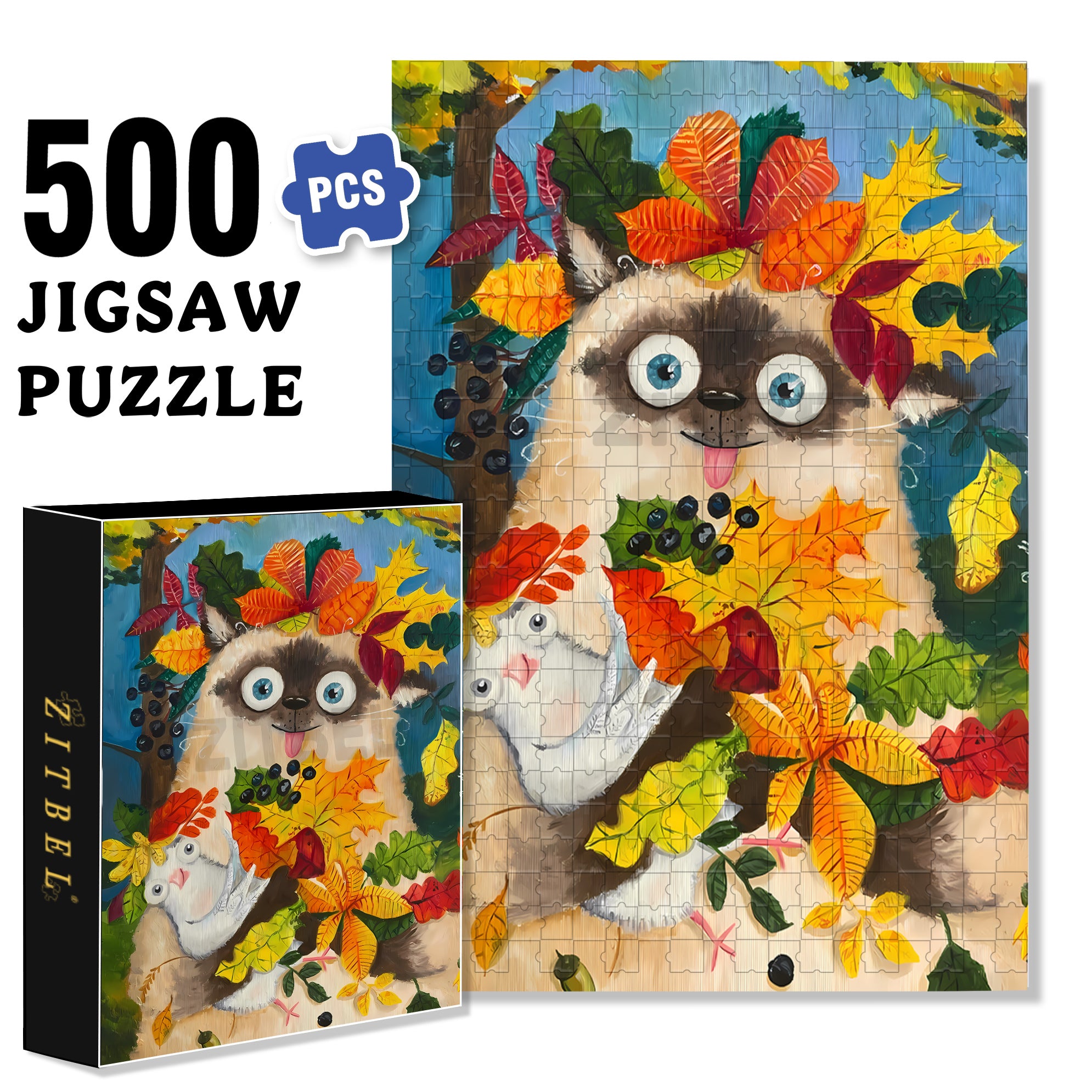 My Favorites 500pcs/1000pcs Jigsaw Puzzle, Scratch-Resistant, Interactive Family Game & Brain-Boosting DIY Decor, Perfect for Halloween, Christmas & New Year Gifts, Family Puzzle Game
