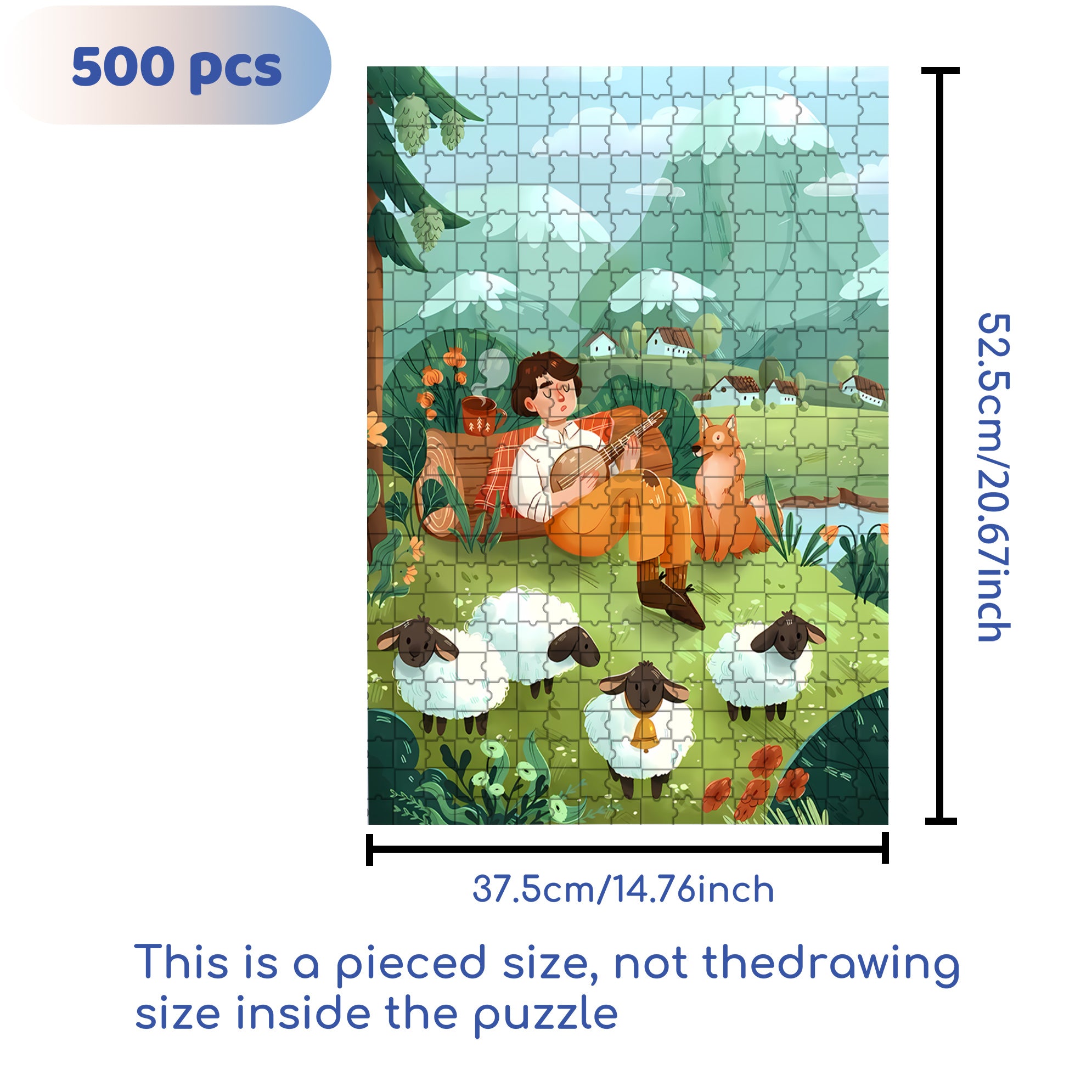 Nap 500pcs/1000pcs Jigsaw Puzzle, Scratch-Resistant, Interactive Family Game & Brain-Boosting DIY Decor, Perfect for Halloween, Christmas & New Year Gifts, Family Puzzle Game