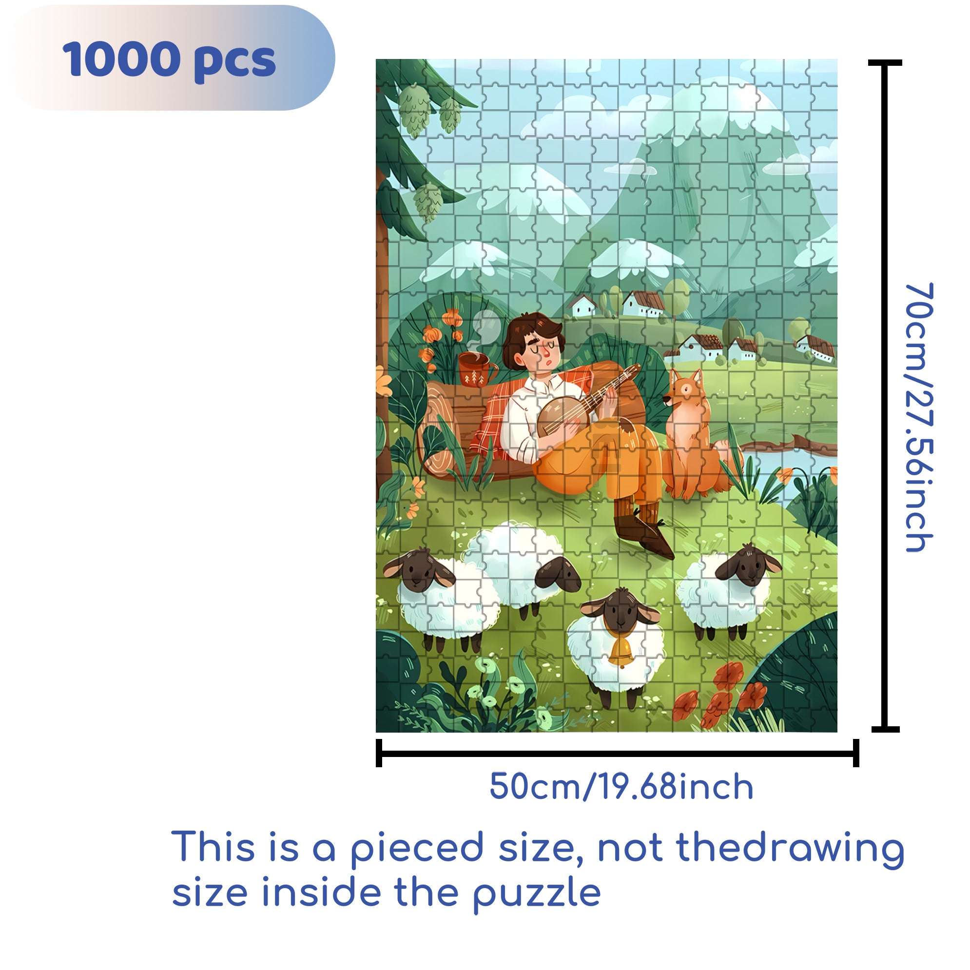 Nap 500pcs/1000pcs Jigsaw Puzzle, Scratch-Resistant, Interactive Family Game & Brain-Boosting DIY Decor, Perfect for Halloween, Christmas & New Year Gifts, Family Puzzle Game