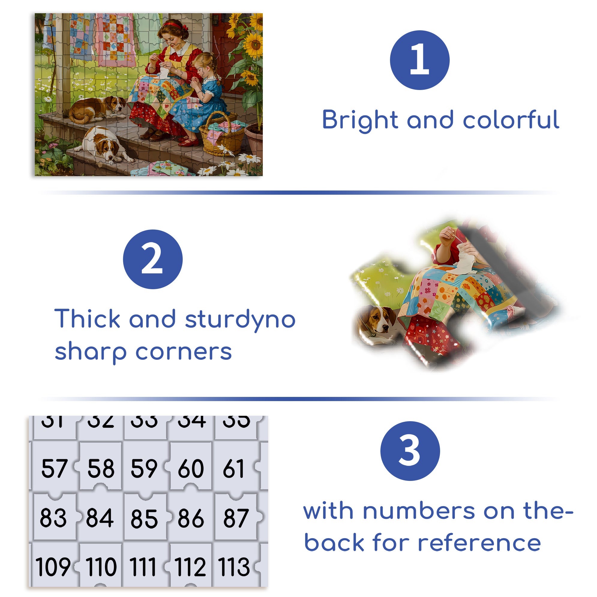 Needle & Thread 500pcs/1000pcs Jigsaw Puzzle, Scratch-Resistant, Interactive Family Game & Brain-Boosting DIY Decor, Perfect for Halloween, Christmas & New Year Gifts, Family Puzzle Game