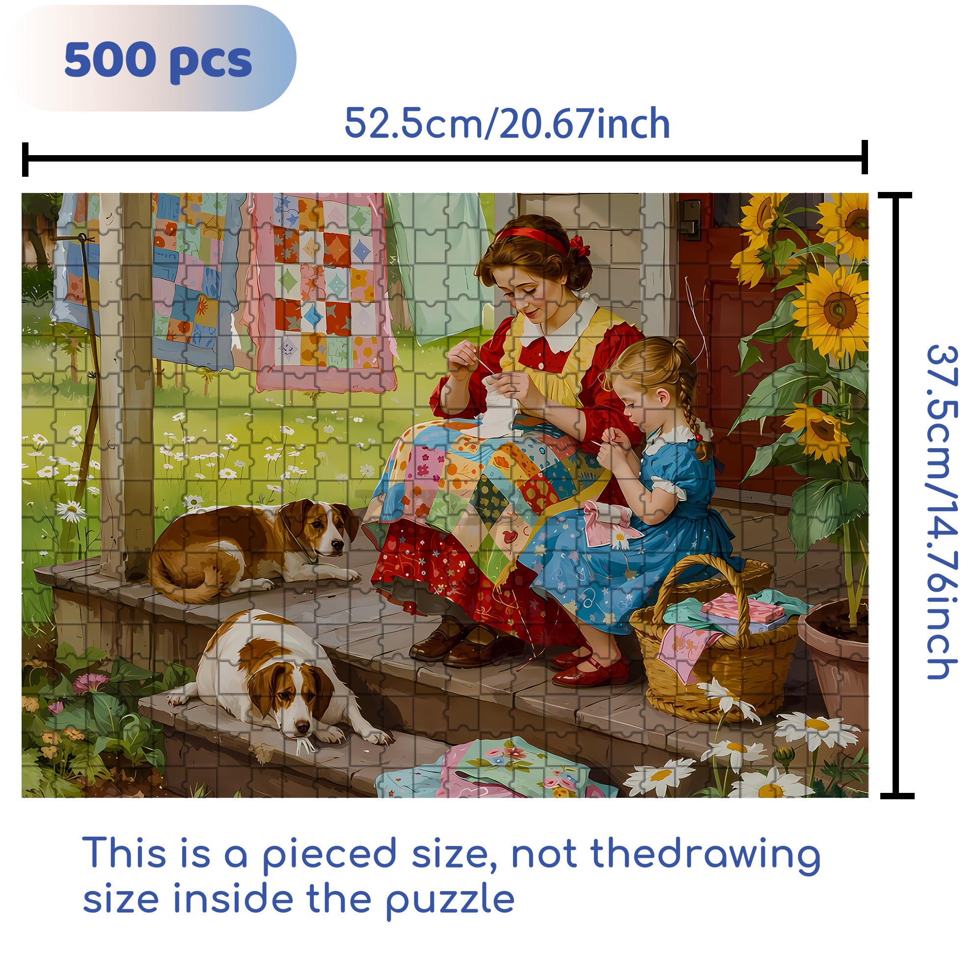 Needle & Thread 500pcs/1000pcs Jigsaw Puzzle, Scratch-Resistant, Interactive Family Game & Brain-Boosting DIY Decor, Perfect for Halloween, Christmas & New Year Gifts, Family Puzzle Game