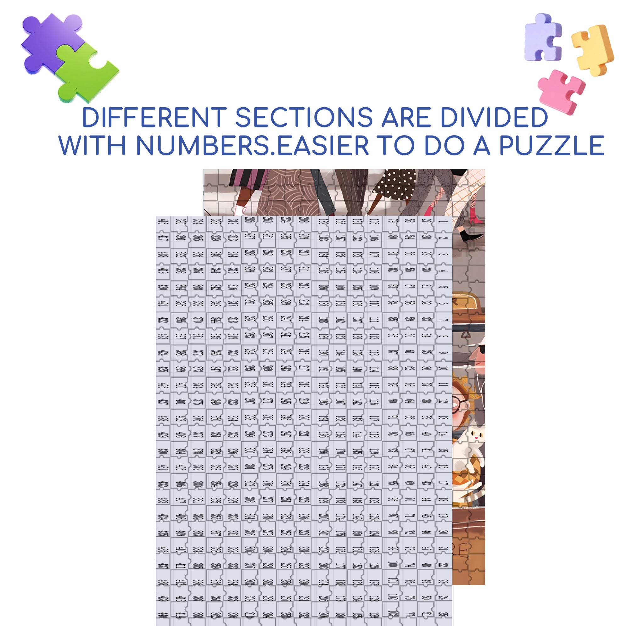 On The Bus 500pcs/1000pcs Jigsaw Puzzle, Scratch-Resistant, Interactive Family Game & Brain-Boosting DIY Decor, Perfect for Halloween, Christmas & New Year Gifts, Family Puzzle Game