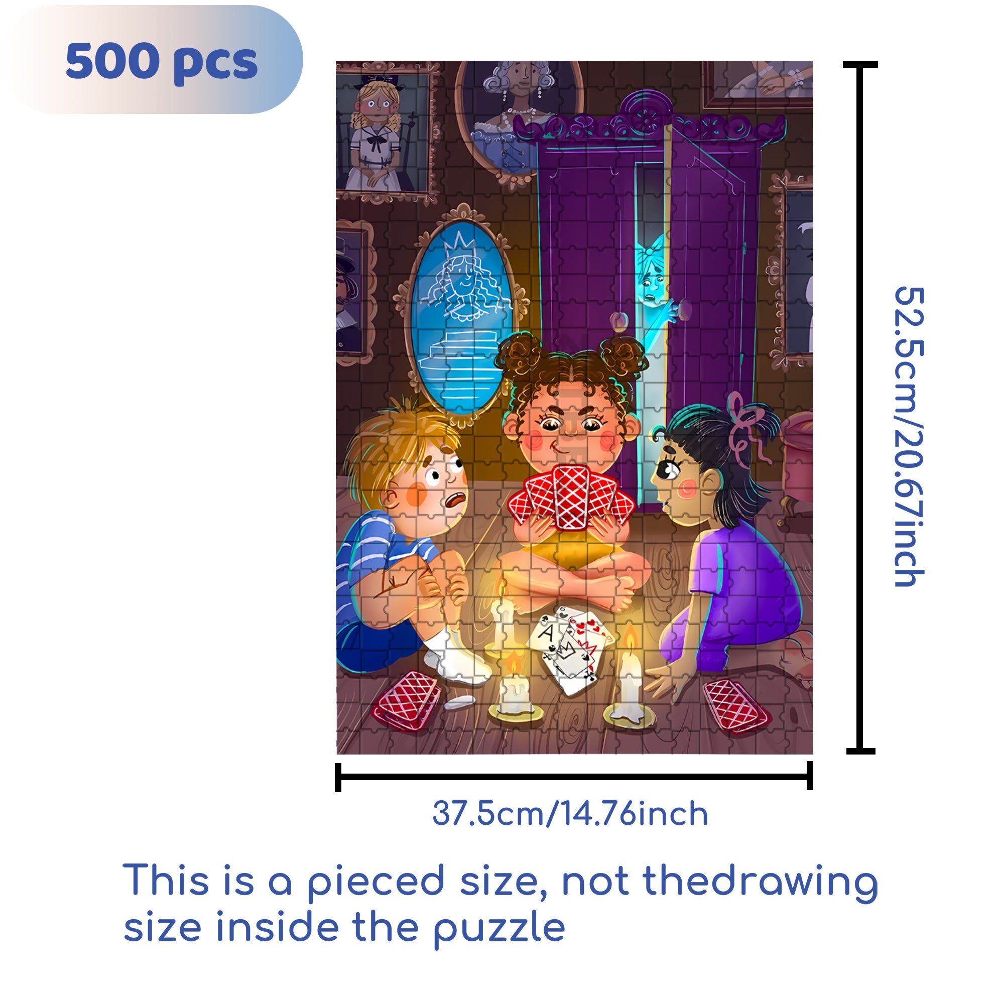 Playing Poker 500pcs/1000pcs Jigsaw Puzzle, Scratch-Resistant, Interactive Family Game & Brain-Boosting DIY Decor, Perfect for Halloween, Christmas & New Year Gifts, Family Puzzle Game